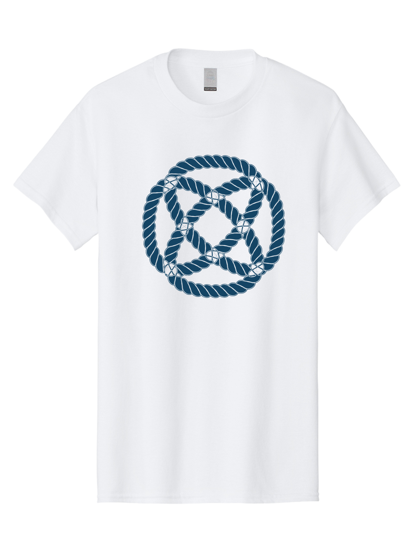 Mystic Rope Grid Men'S Graphic Tee, 100% Cotton, Comfortable Casual Summer Wear, Machine Washable, Celtic Knot, Interlocking Pattern, Rope Design, Twisted Elements, Abstract Shape, Geometric Form, Symbolic Icon, Traditional Motif, Aae528 3