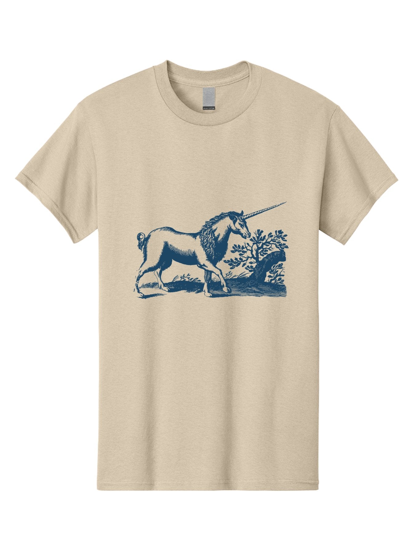 Mystic Unicorn Forest Men'S Graphic Tee, 100% Cotton, Comfortable Casual Summer Wear, Machine Washable, Unicorn, Mythical Creature, Fantasy Art, Horse With Horn, Magical Being, Legendary Animal, Folklore, Mythology, Symbolic Creature Aae529 5