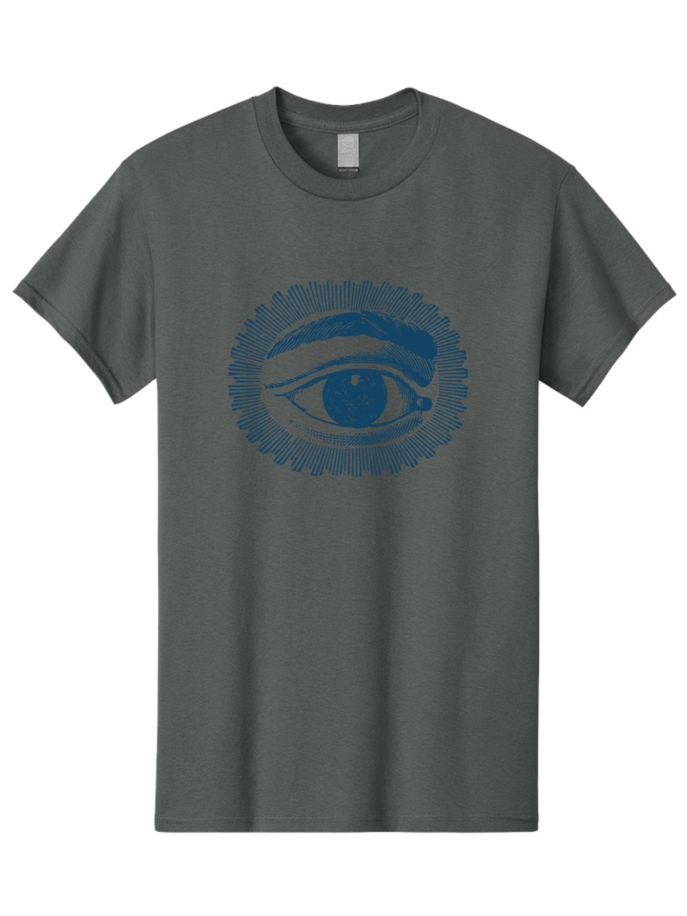 Eye Men'S Graphic Tee, 100% Cotton, Comfortable Casual Summer Wear, Machine Washable, All-Seeing Eye, Eye Of Providence, Divine Guidance, Spiritual Symbolism, Mystical Illustration, Sketch Art, Abstract Shapes, Geometric Pattern, Aae530