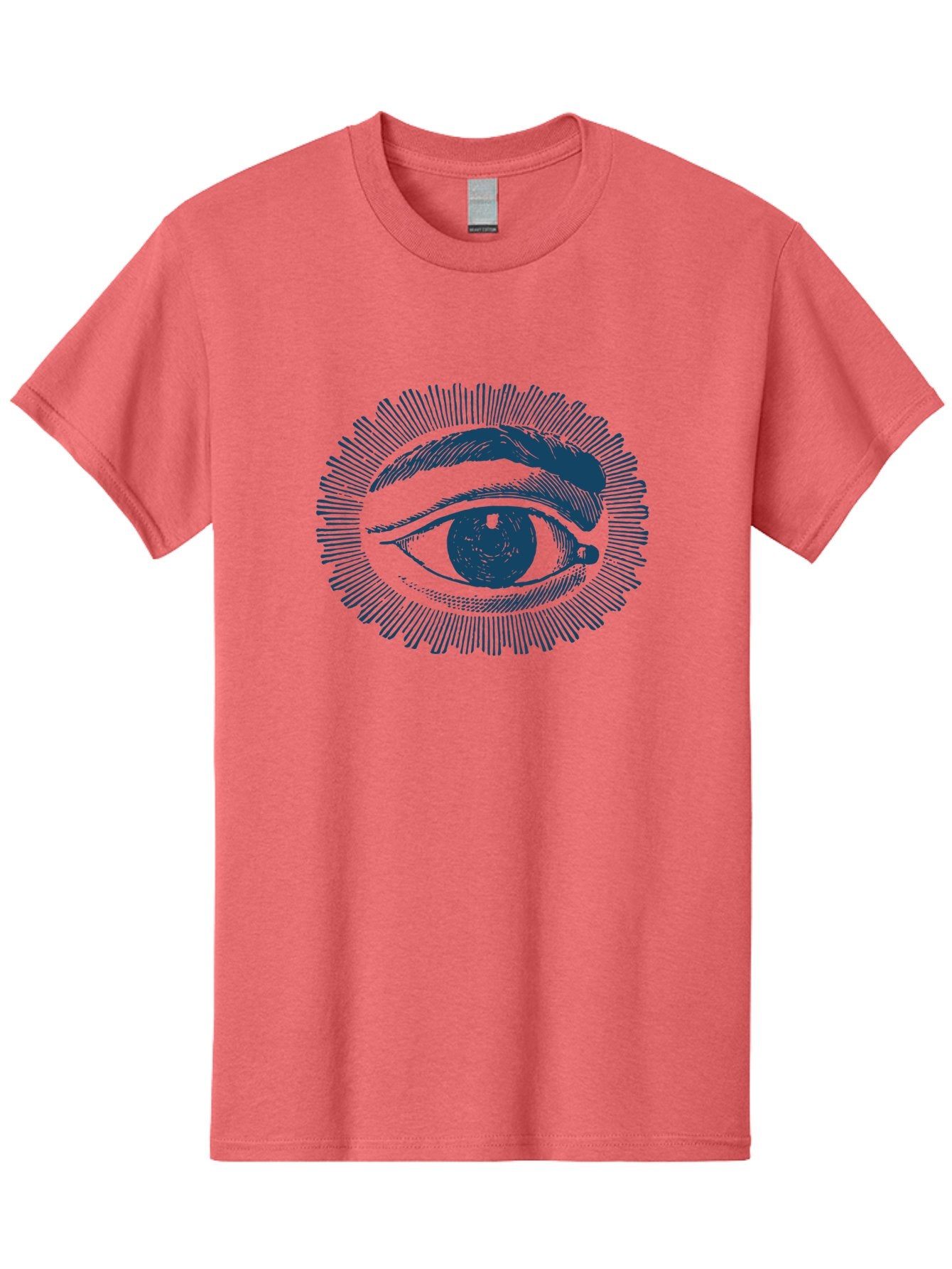 Eye Men'S Graphic Tee, 100% Cotton, Comfortable Casual Summer Wear, Machine Washable, All-Seeing Eye, Eye Of Providence, Divine Guidance, Spiritual Symbolism, Mystical Illustration, Sketch Art, Abstract Shapes, Geometric Pattern, Aae530 13