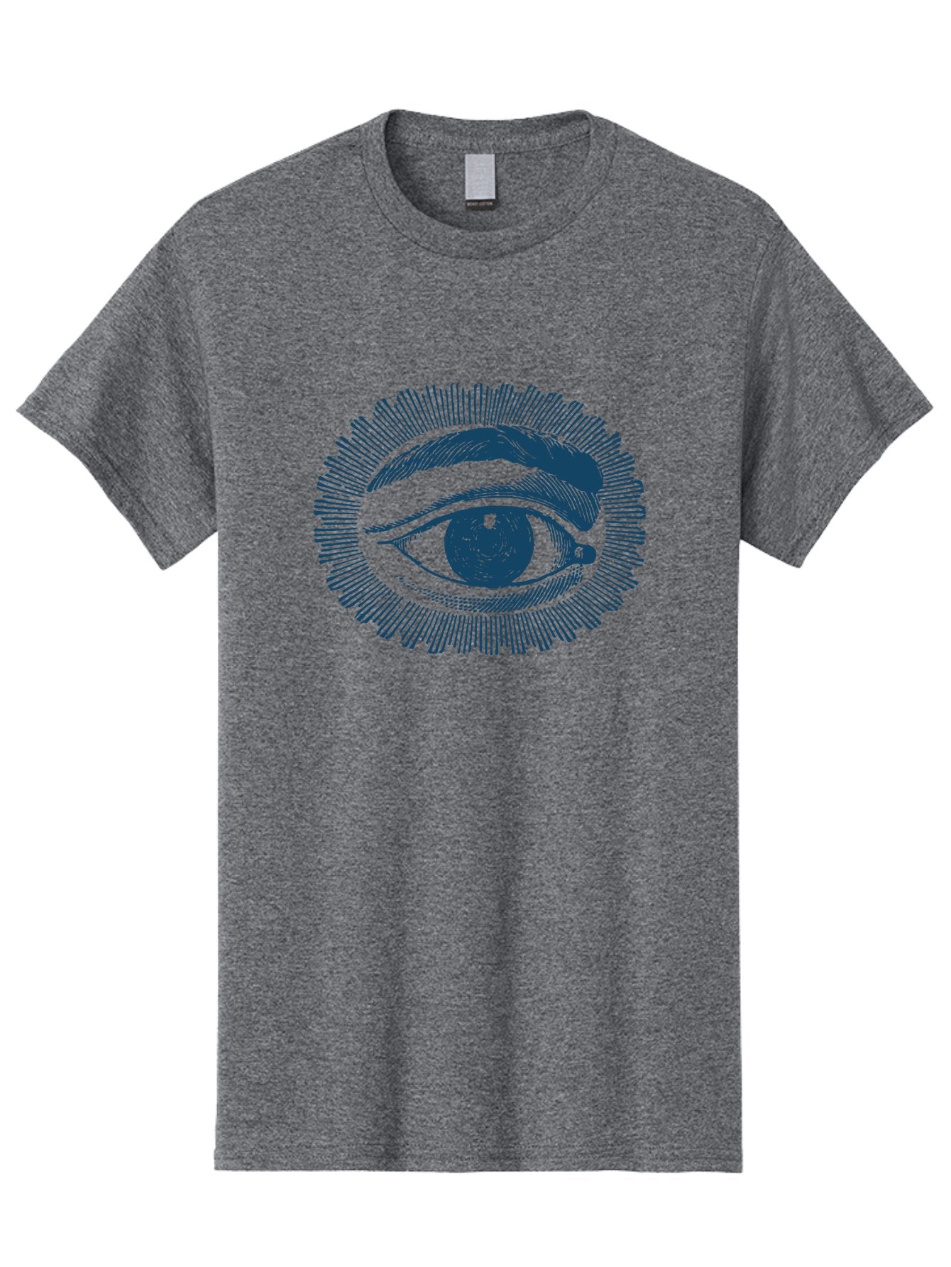 Eye Men'S Graphic Tee, 100% Cotton, Comfortable Casual Summer Wear, Machine Washable, All-Seeing Eye, Eye Of Providence, Divine Guidance, Spiritual Symbolism, Mystical Illustration, Sketch Art, Abstract Shapes, Geometric Pattern, Aae530 14