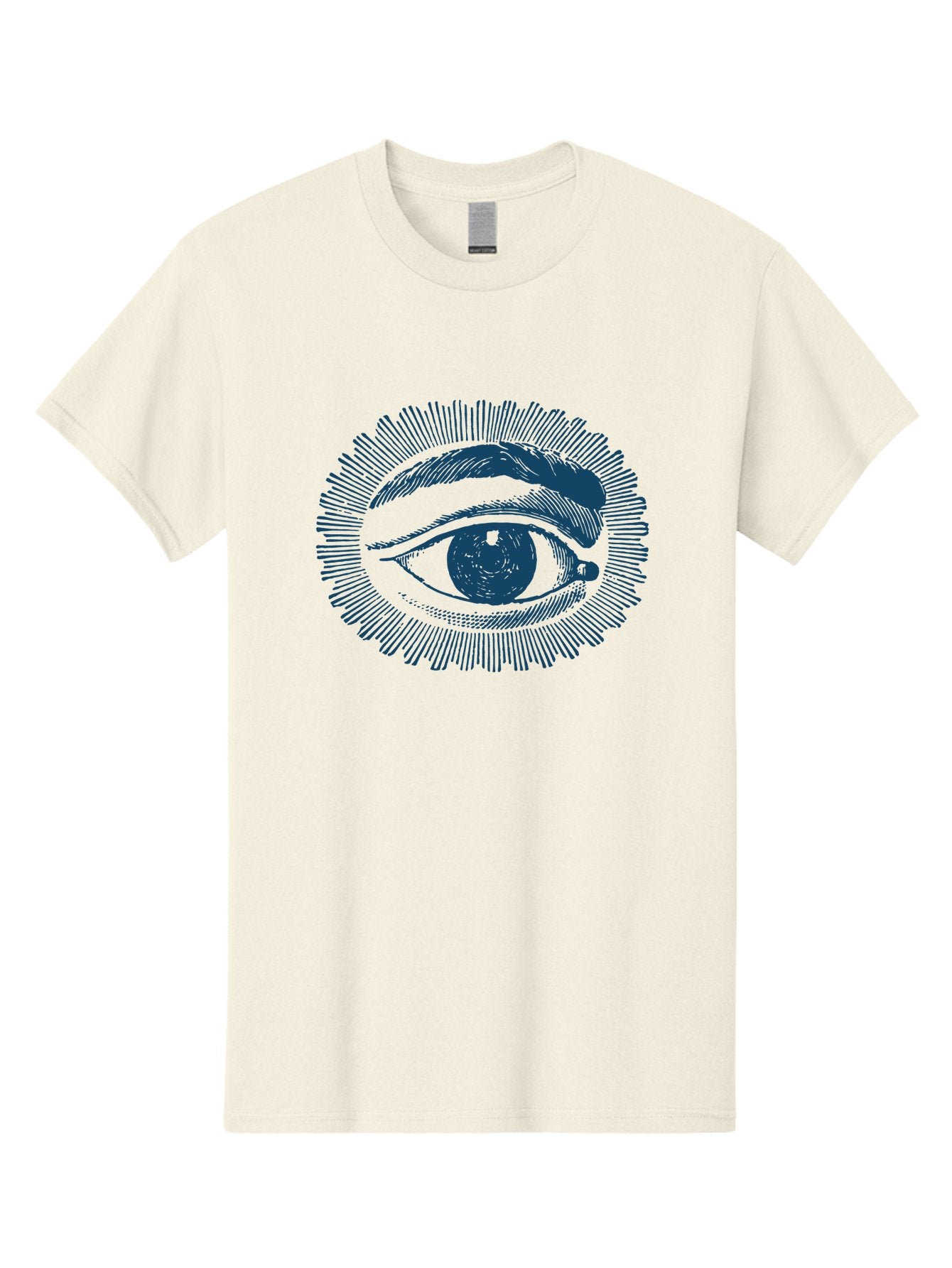 Eye Men'S Graphic Tee, 100% Cotton, Comfortable Casual Summer Wear, Machine Washable, All-Seeing Eye, Eye Of Providence, Divine Guidance, Spiritual Symbolism, Mystical Illustration, Sketch Art, Abstract Shapes, Geometric Pattern, Aae530 7