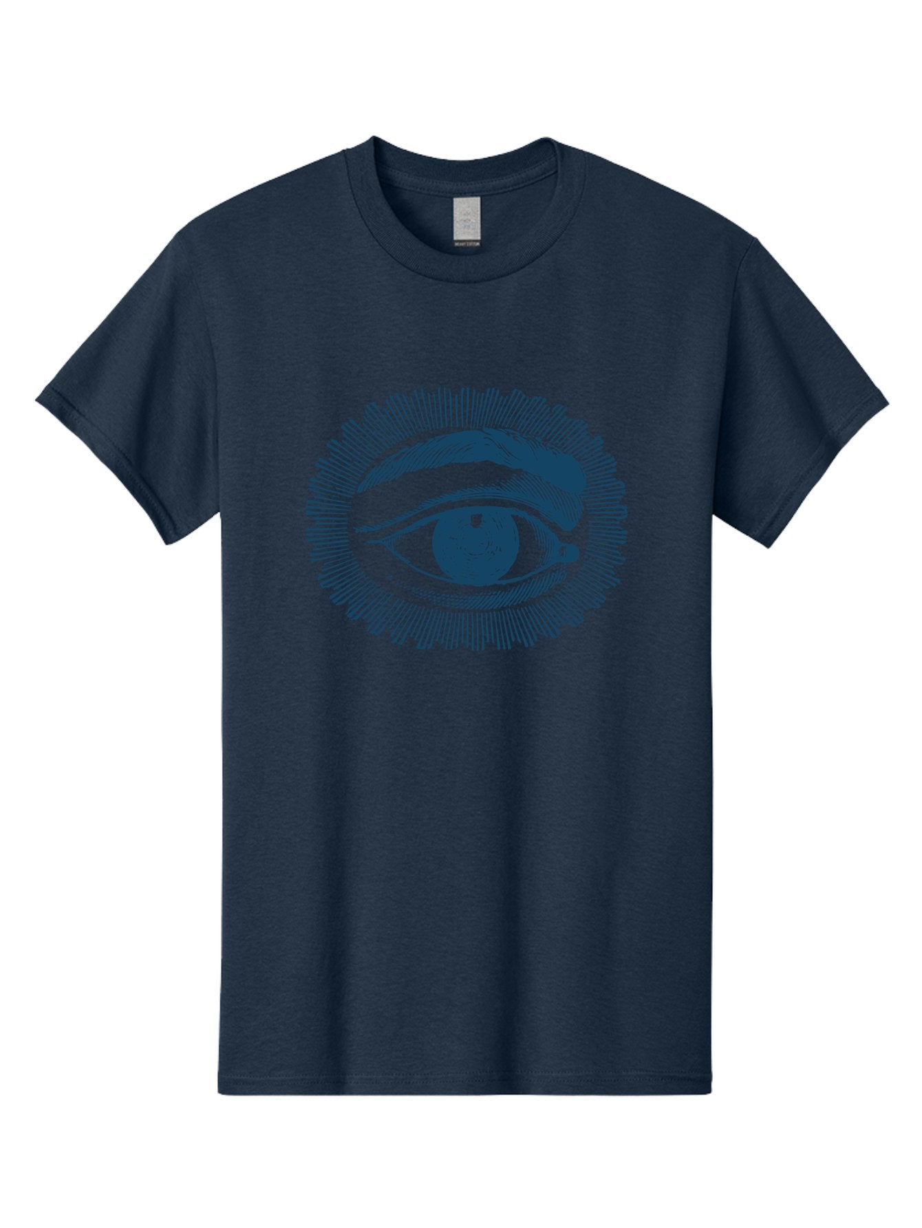 Eye Men'S Graphic Tee, 100% Cotton, Comfortable Casual Summer Wear, Machine Washable, All-Seeing Eye, Eye Of Providence, Divine Guidance, Spiritual Symbolism, Mystical Illustration, Sketch Art, Abstract Shapes, Geometric Pattern, Aae530 3