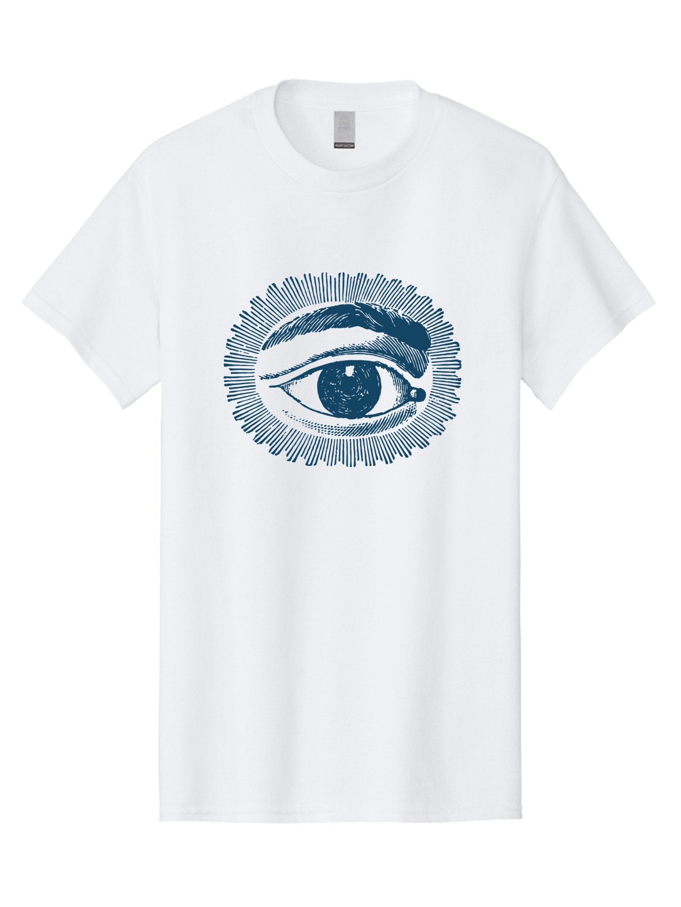 Eye Men'S Graphic Tee, 100% Cotton, Comfortable Casual Summer Wear, Machine Washable, All-Seeing Eye, Eye Of Providence, Divine Guidance, Spiritual Symbolism, Mystical Illustration, Sketch Art, Abstract Shapes, Geometric Pattern, Aae530 12