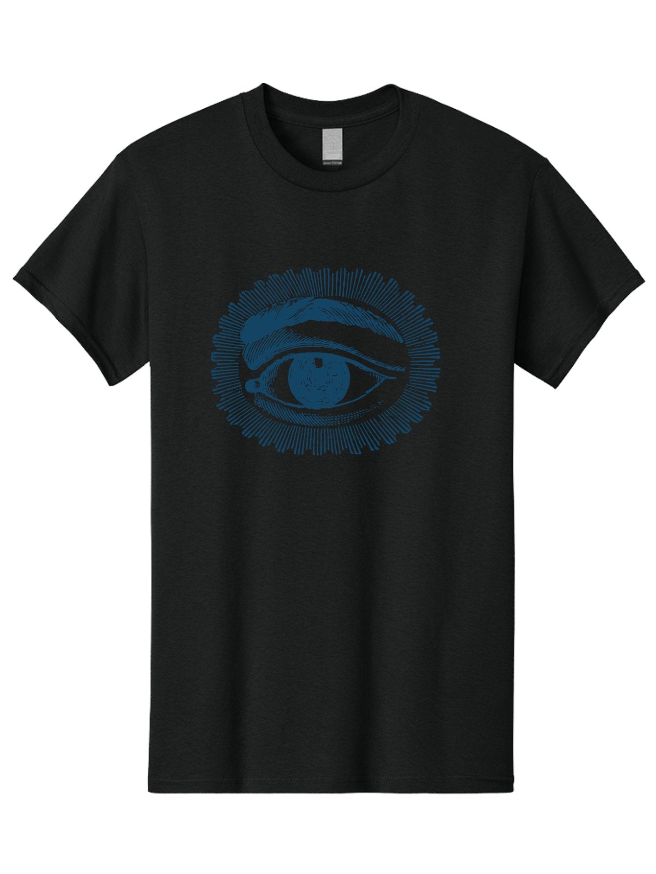 Mystical Style Eye 2 Men'S Graphic Tee, 100% Cotton, Comfortable Casual Summer Wear, Machine Washable, All-Seeing Eye, Human Eye, Close-Up View, Eyebrow Detail, Line Art, Mystical Symbol, Illustration Art, Symbol Of Insight Aae531 4