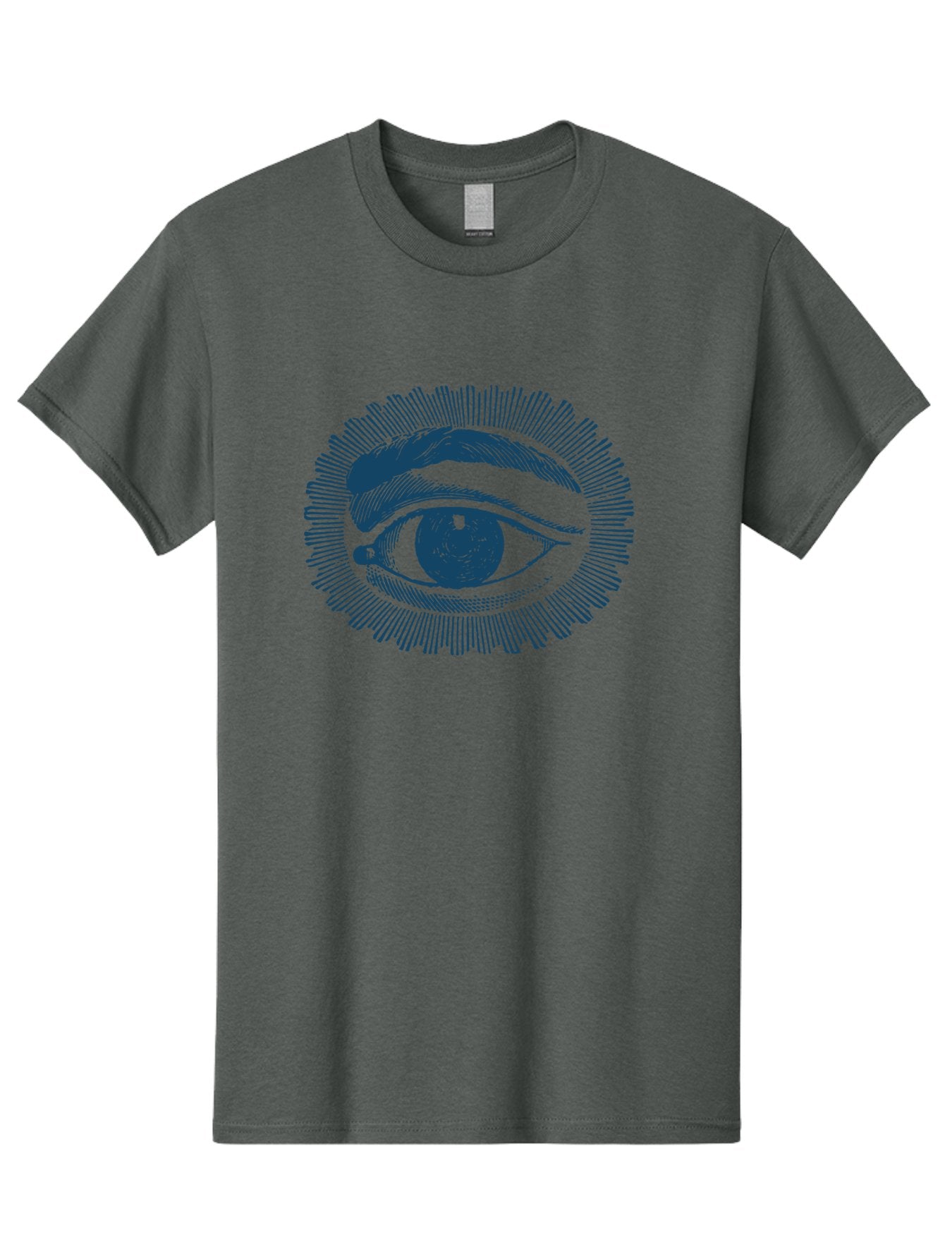 Mystical Style Eye 2 Men'S Graphic Tee, 100% Cotton, Comfortable Casual Summer Wear, Machine Washable, All-Seeing Eye, Human Eye, Close-Up View, Eyebrow Detail, Line Art, Mystical Symbol, Illustration Art, Symbol Of Insight Aae531 9