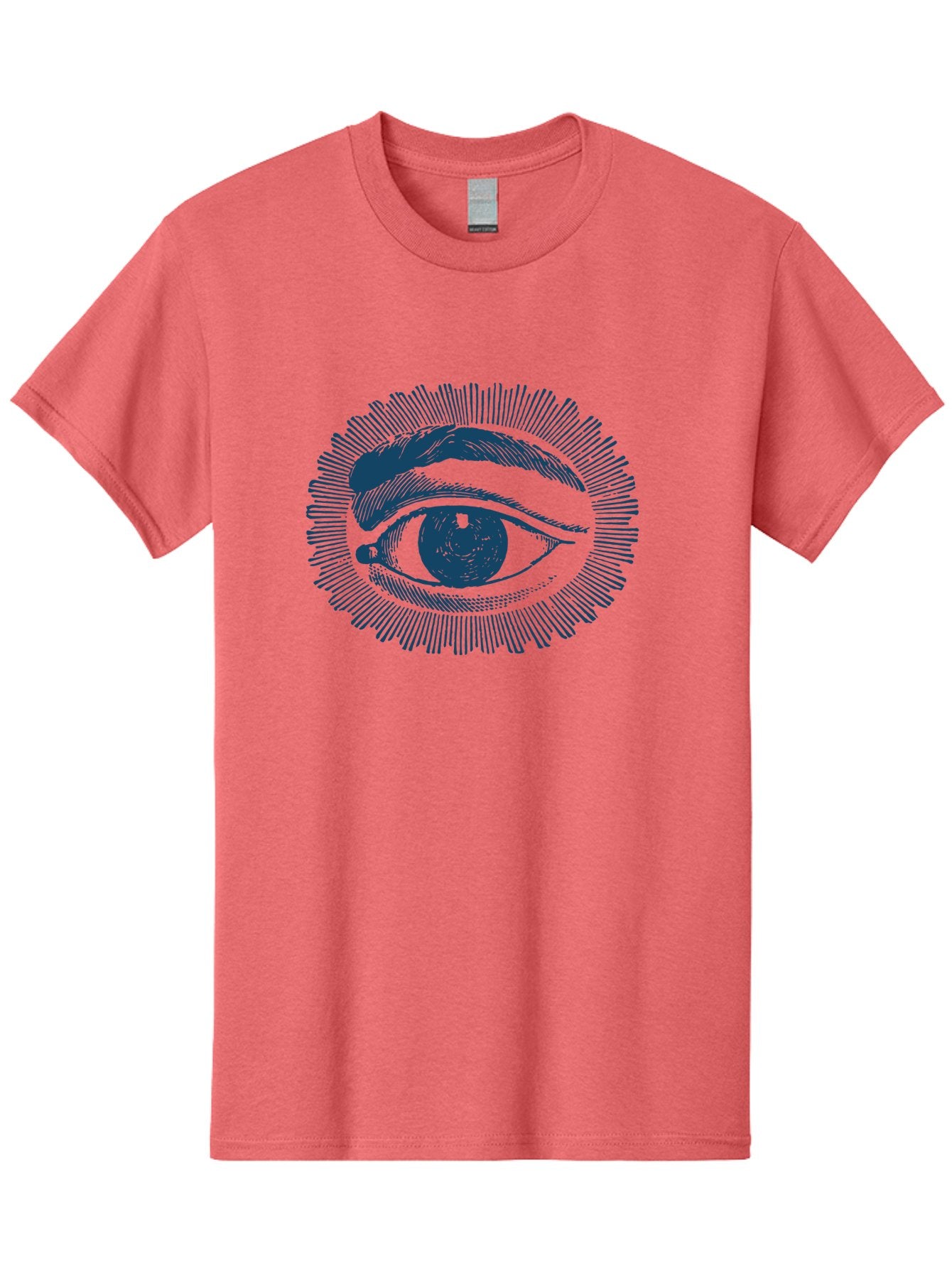 Mystical Style Eye 2 Men'S Graphic Tee, 100% Cotton, Comfortable Casual Summer Wear, Machine Washable, All-Seeing Eye, Human Eye, Close-Up View, Eyebrow Detail, Line Art, Mystical Symbol, Illustration Art, Symbol Of Insight Aae531 10