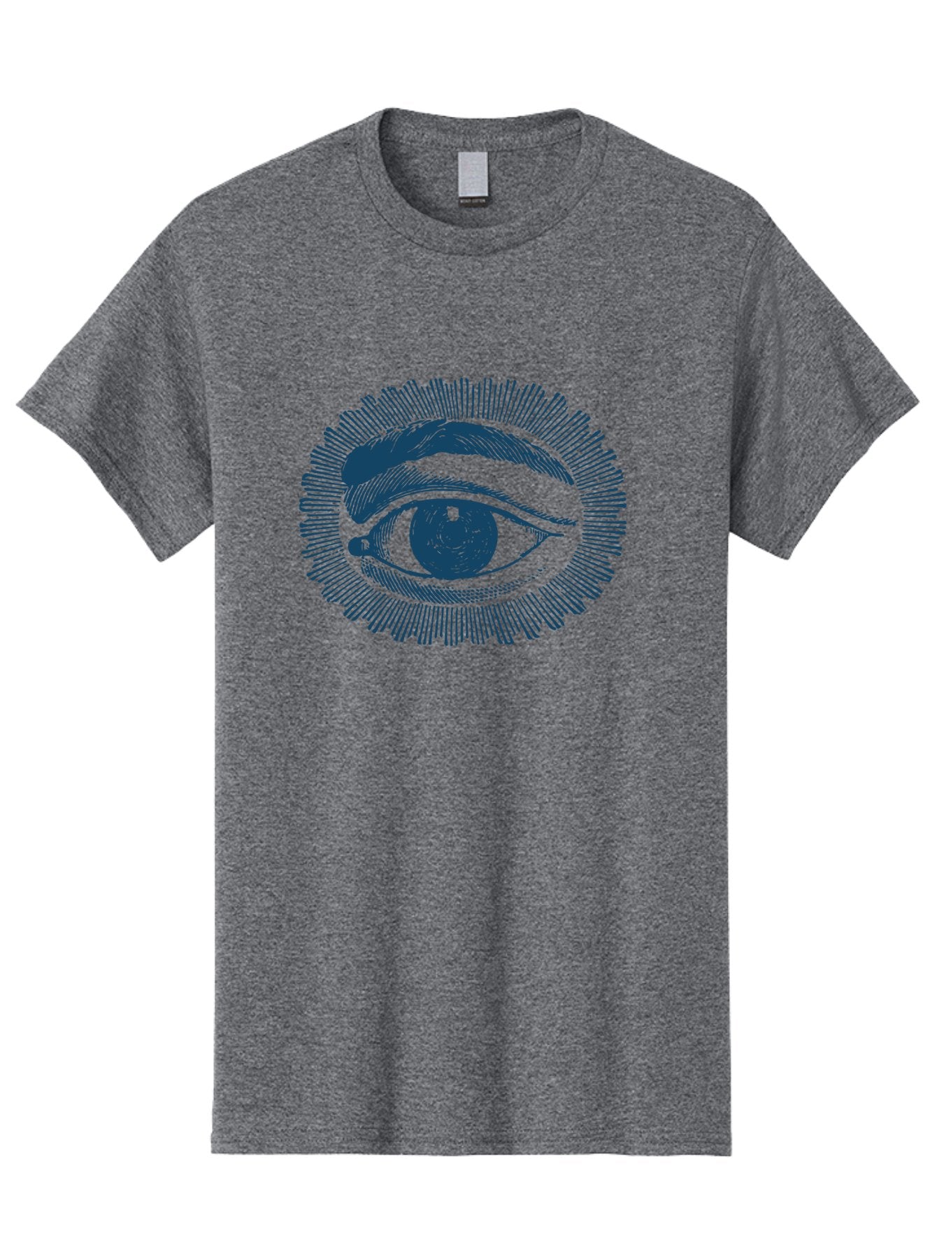 Mystical Style Eye 2 Men'S Graphic Tee, 100% Cotton, Comfortable Casual Summer Wear, Machine Washable, All-Seeing Eye, Human Eye, Close-Up View, Eyebrow Detail, Line Art, Mystical Symbol, Illustration Art, Symbol Of Insight Aae531 5