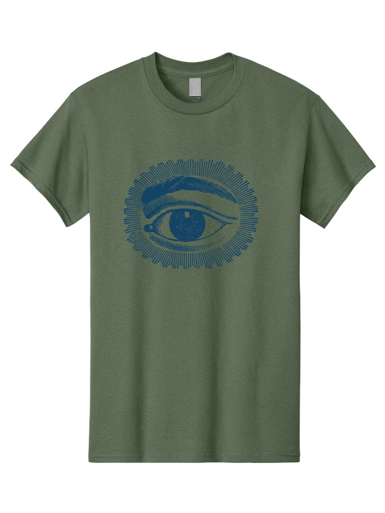 Mystical Style Eye 2 Men'S Graphic Tee, 100% Cotton, Comfortable Casual Summer Wear, Machine Washable, All-Seeing Eye, Human Eye, Close-Up View, Eyebrow Detail, Line Art, Mystical Symbol, Illustration Art, Symbol Of Insight Aae531 8