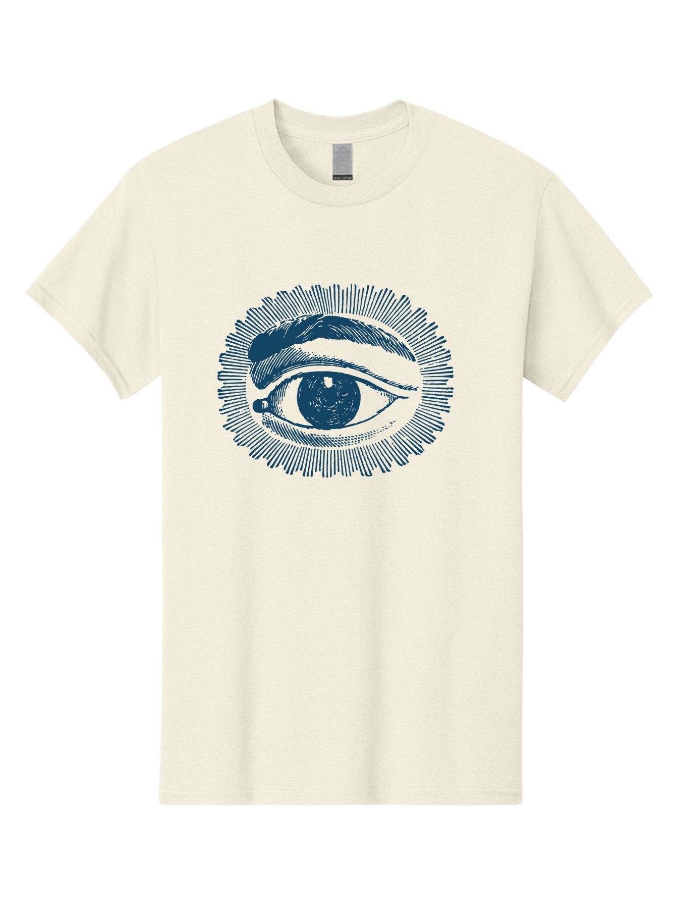 Mystical Style Eye 2 Men'S Graphic Tee, 100% Cotton, Comfortable Casual Summer Wear, Machine Washable, All-Seeing Eye, Human Eye, Close-Up View, Eyebrow Detail, Line Art, Mystical Symbol, Illustration Art, Symbol Of Insight Aae531 11
