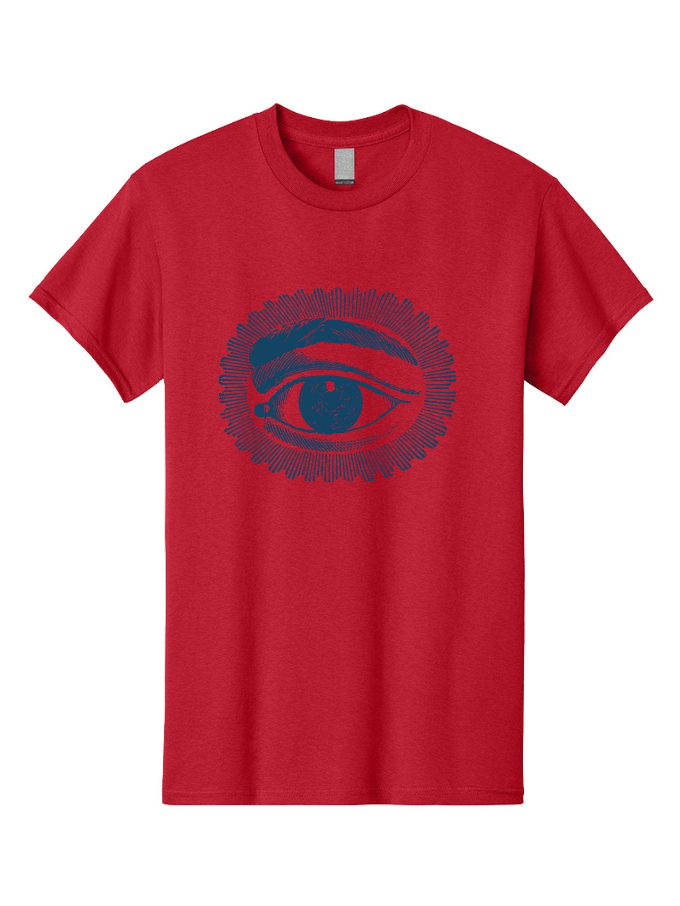 Mystical Style Eye 2 Men'S Graphic Tee, 100% Cotton, Comfortable Casual Summer Wear, Machine Washable, All-Seeing Eye, Human Eye, Close-Up View, Eyebrow Detail, Line Art, Mystical Symbol, Illustration Art, Symbol Of Insight Aae531 6