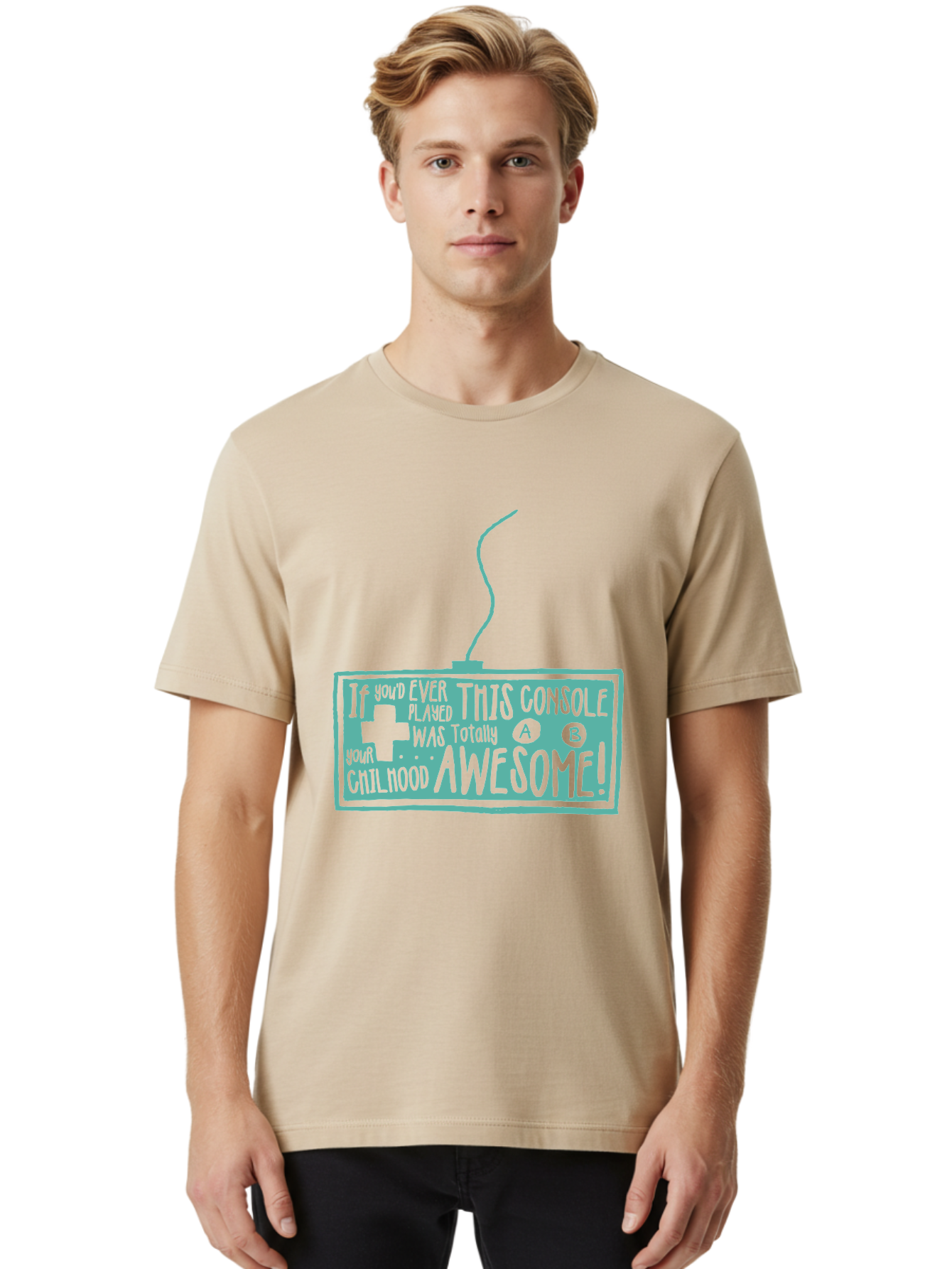 Never Stop Playing Men'S Graphic Tee, 100% Cotton, Comfortable Casual Summer Wear, Machine Washable, Retro Video Game Console, Vintage Gaming, Nostalgic Technology, Classic Video Games, Console Awesomeness, Power Cord, Playful Typography, Aae533 24