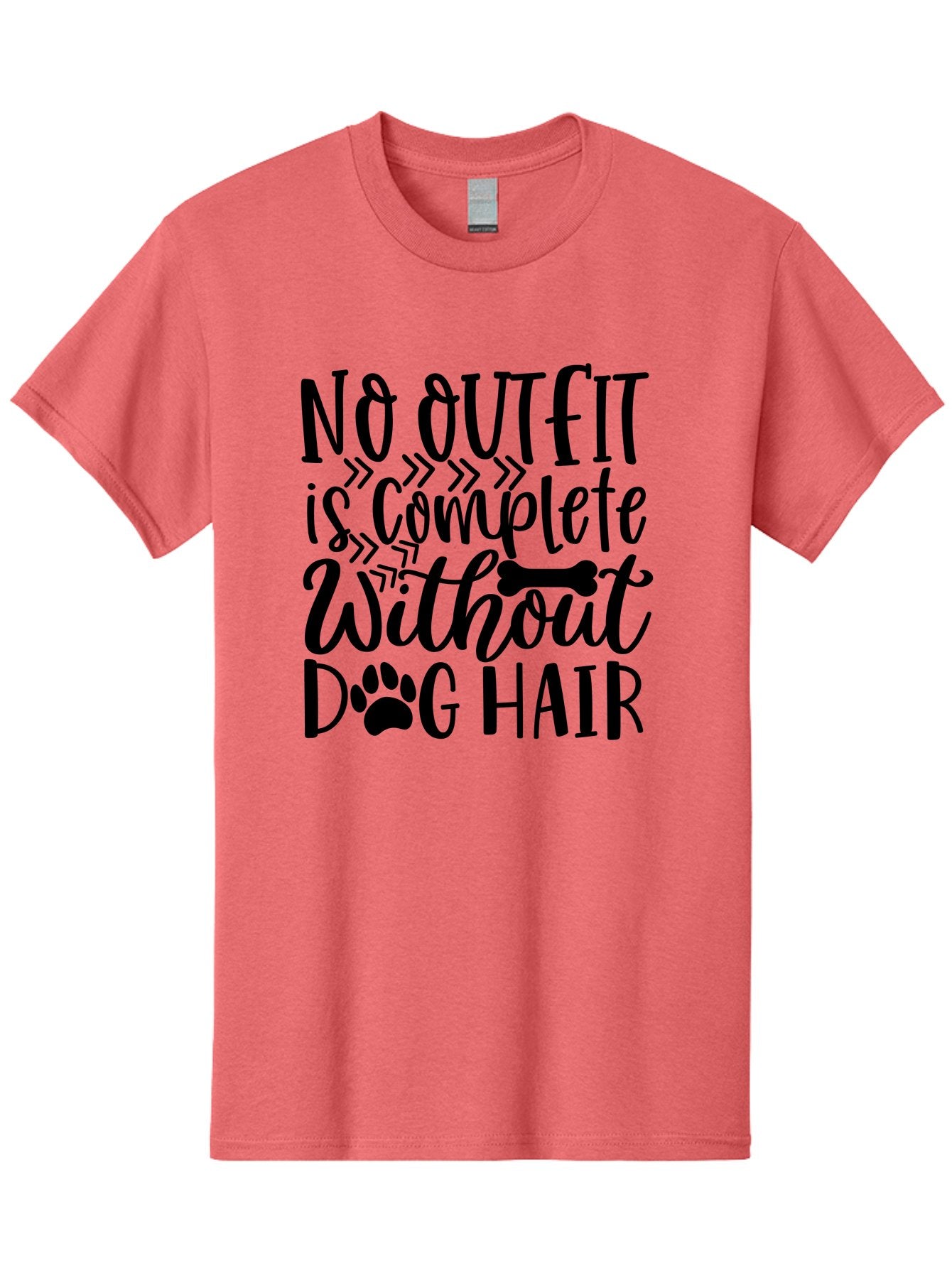 No Outfit Is Complete Without Dog Hair Men'S Graphic Tee, 100% Cotton, Comfortable Casual Summer Wear, Machine Washable, Funny Dog Quote, Dog Hair Humor, Pet Owners Joke, Dog Lovers Gift, Dog Hair On Clothes, Pet Hair Humor, Dog Sayings Aae536 4