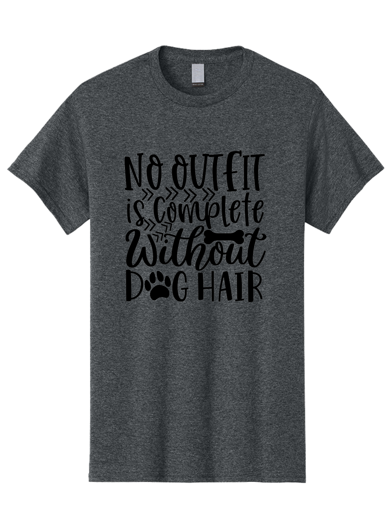 No Outfit Is Complete Without Dog Hair Men'S Graphic Tee, 100% Cotton, Comfortable Casual Summer Wear, Machine Washable, Funny Dog Quote, Dog Hair Humor, Pet Owners Joke, Dog Lovers Gift, Dog Hair On Clothes, Pet Hair Humor, Dog Sayings Aae536 29
