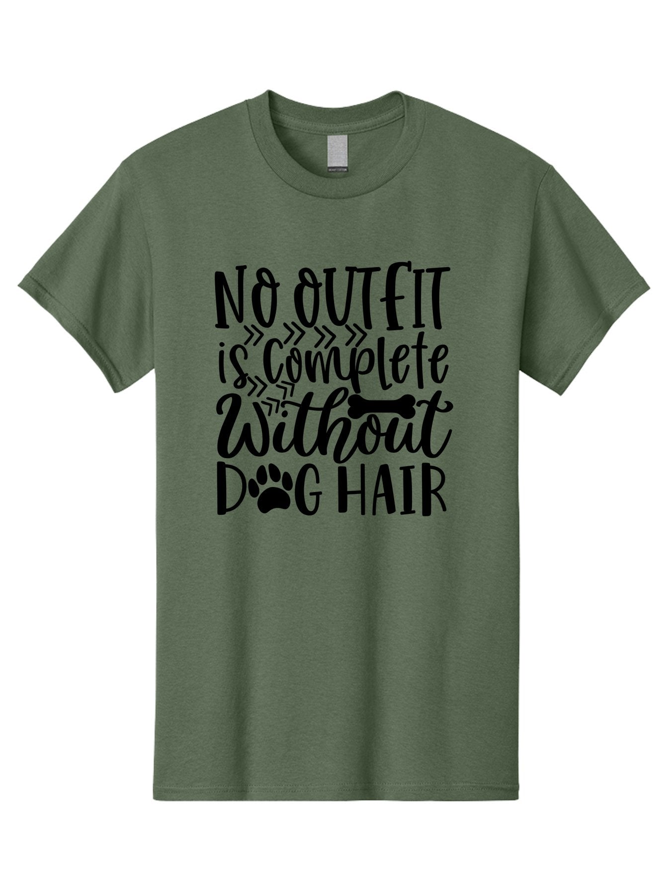 No Outfit Is Complete Without Dog Hair Men'S Graphic Tee, 100% Cotton, Comfortable Casual Summer Wear, Machine Washable, Funny Dog Quote, Dog Hair Humor, Pet Owners Joke, Dog Lovers Gift, Dog Hair On Clothes, Pet Hair Humor, Dog Sayings Aae536 11