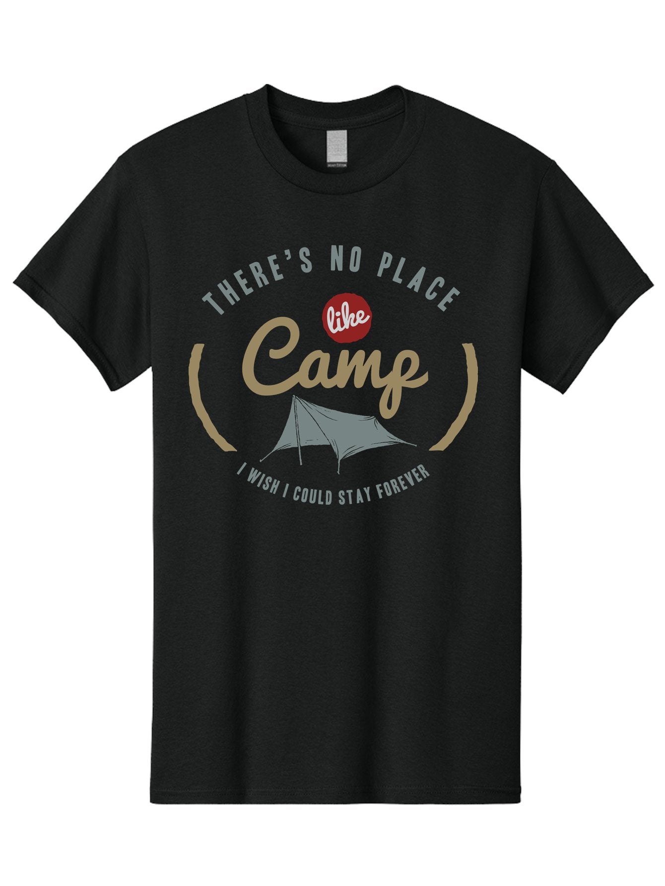 No Place Like Camp Men'S Graphic Tee, 100% Cotton, Comfortable Casual Summer Wear, Machine Washable, Camping Trip, Outdoor Adventure, Summer Camp, Tent Camping, Recreational Activities, Camp Life, Wilderness Experience Aae537 8