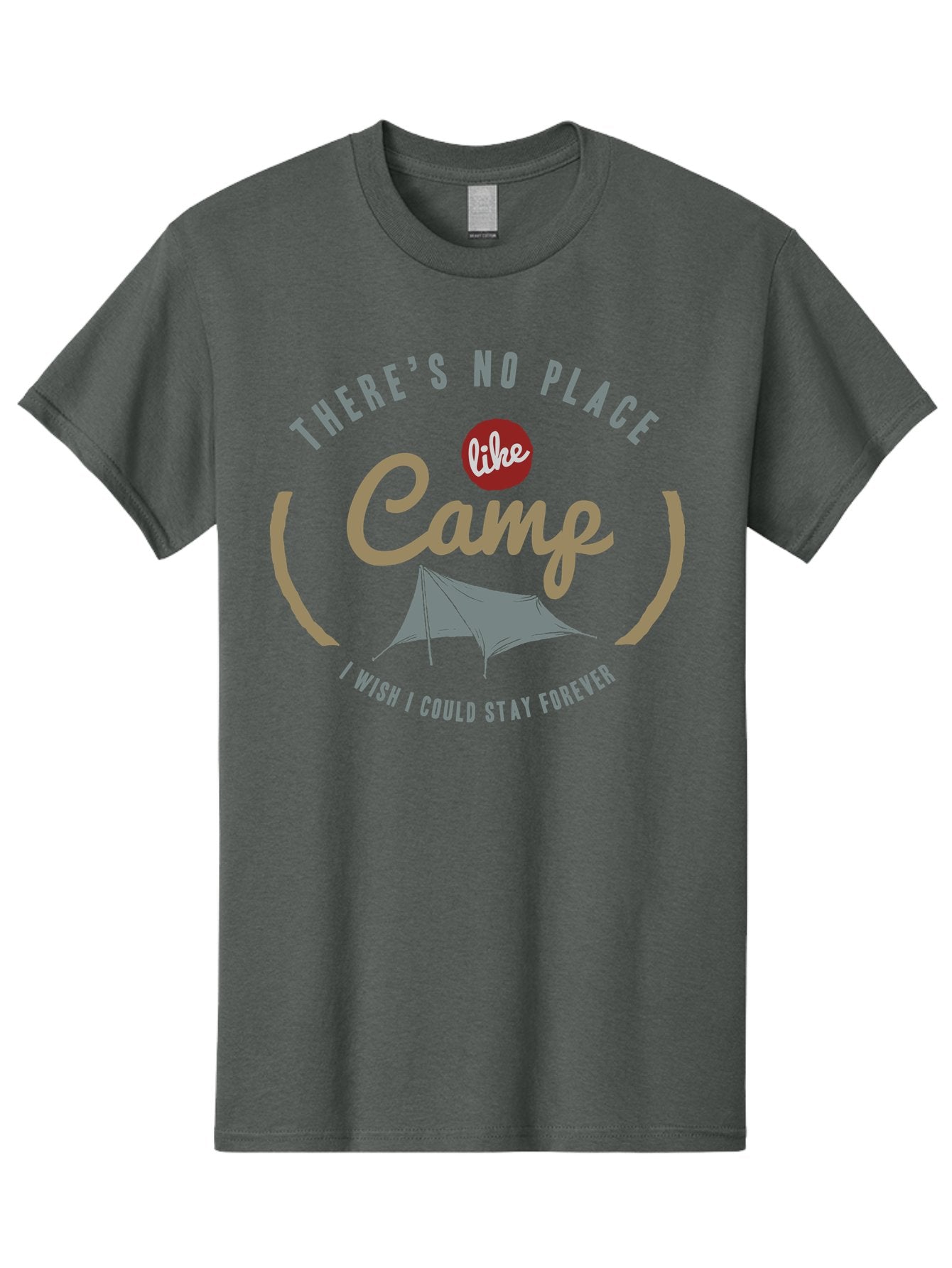 No Place Like Camp Men'S Graphic Tee, 100% Cotton, Comfortable Casual Summer Wear, Machine Washable, Camping Trip, Outdoor Adventure, Summer Camp, Tent Camping, Recreational Activities, Camp Life, Wilderness Experience Aae537 3