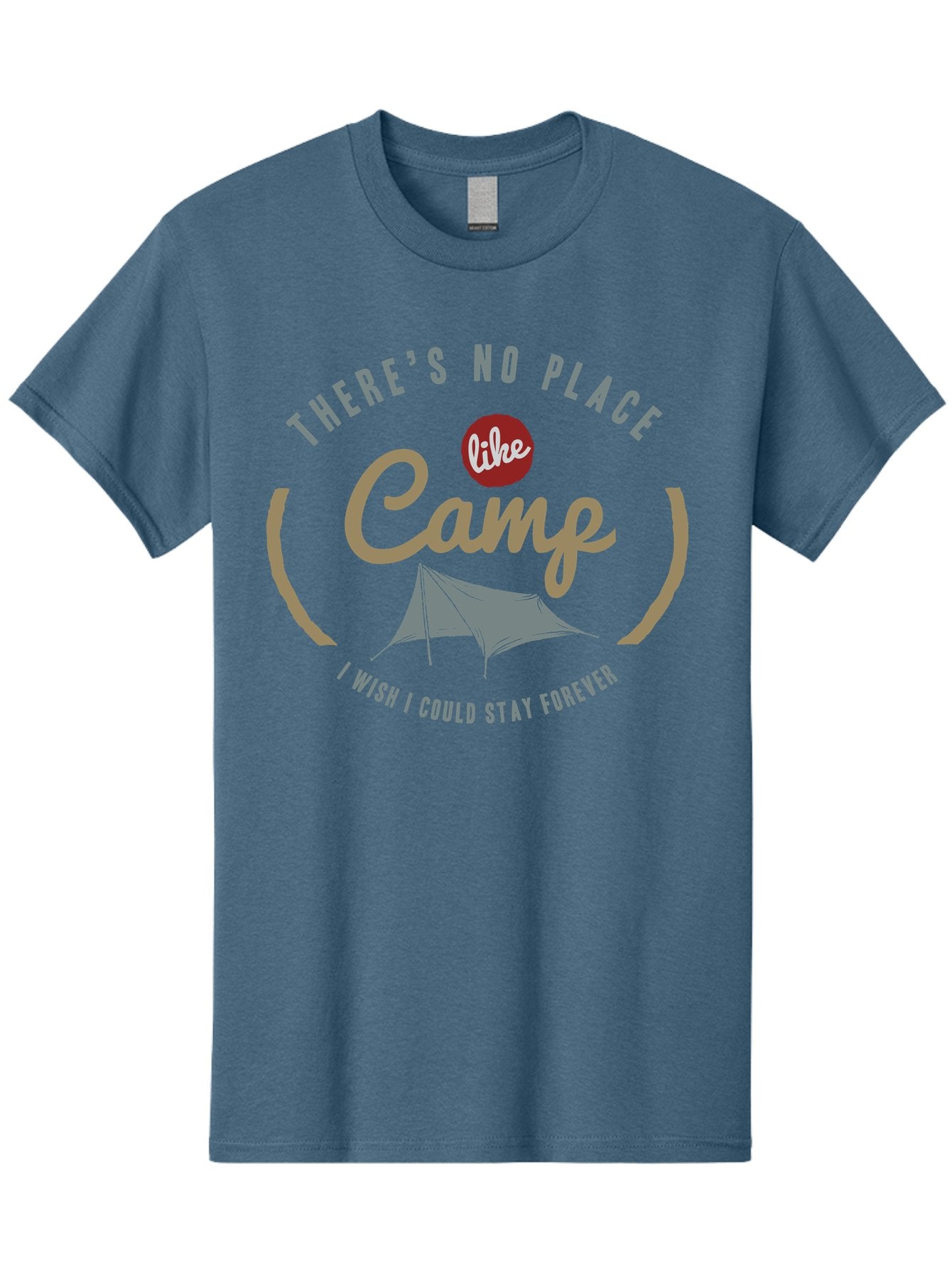 No Place Like Camp Men'S Graphic Tee, 100% Cotton, Comfortable Casual Summer Wear, Machine Washable, Camping Trip, Outdoor Adventure, Summer Camp, Tent Camping, Recreational Activities, Camp Life, Wilderness Experience Aae537 15