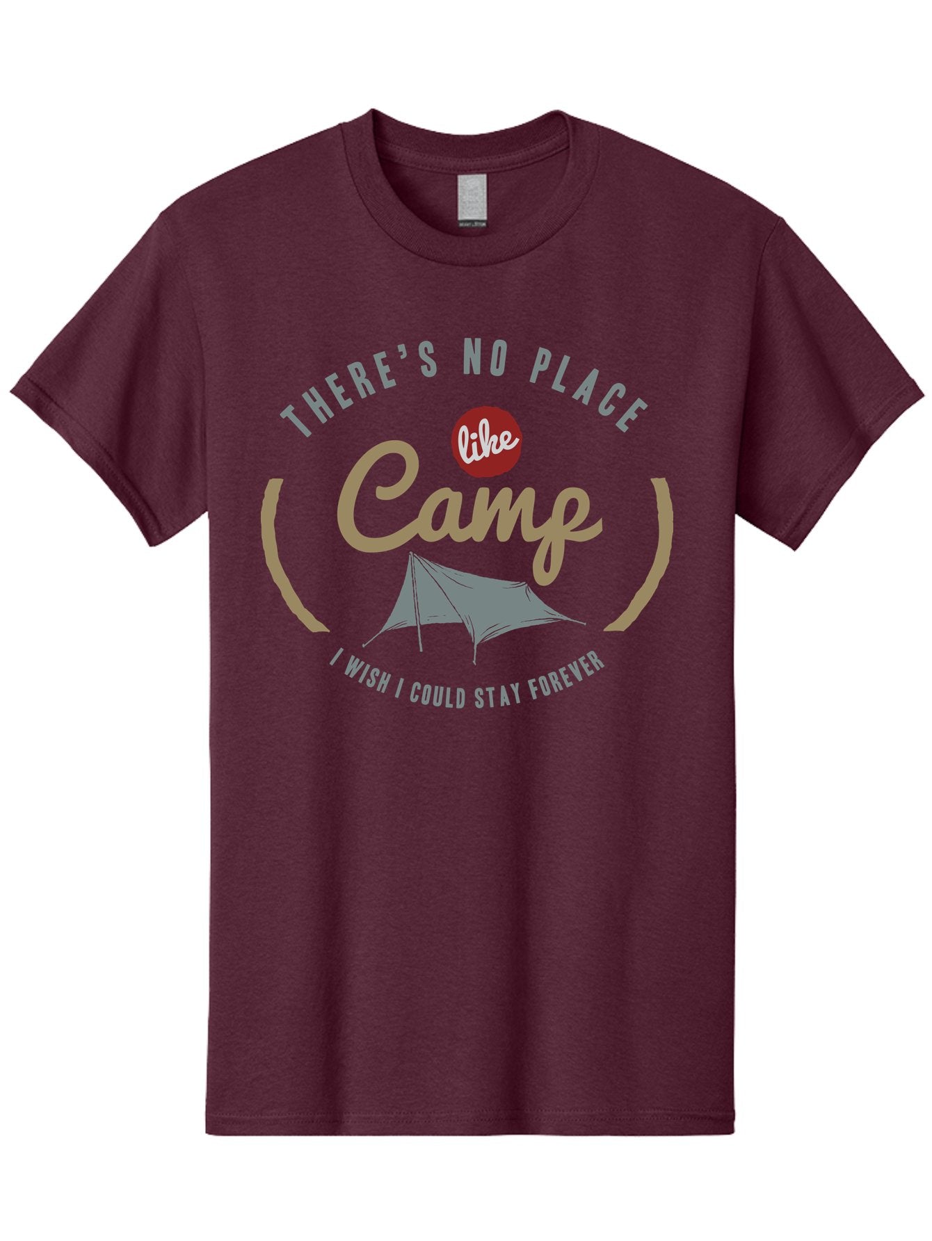 No Place Like Camp Men'S Graphic Tee, 100% Cotton, Comfortable Casual Summer Wear, Machine Washable, Camping Trip, Outdoor Adventure, Summer Camp, Tent Camping, Recreational Activities, Camp Life, Wilderness Experience Aae537 11