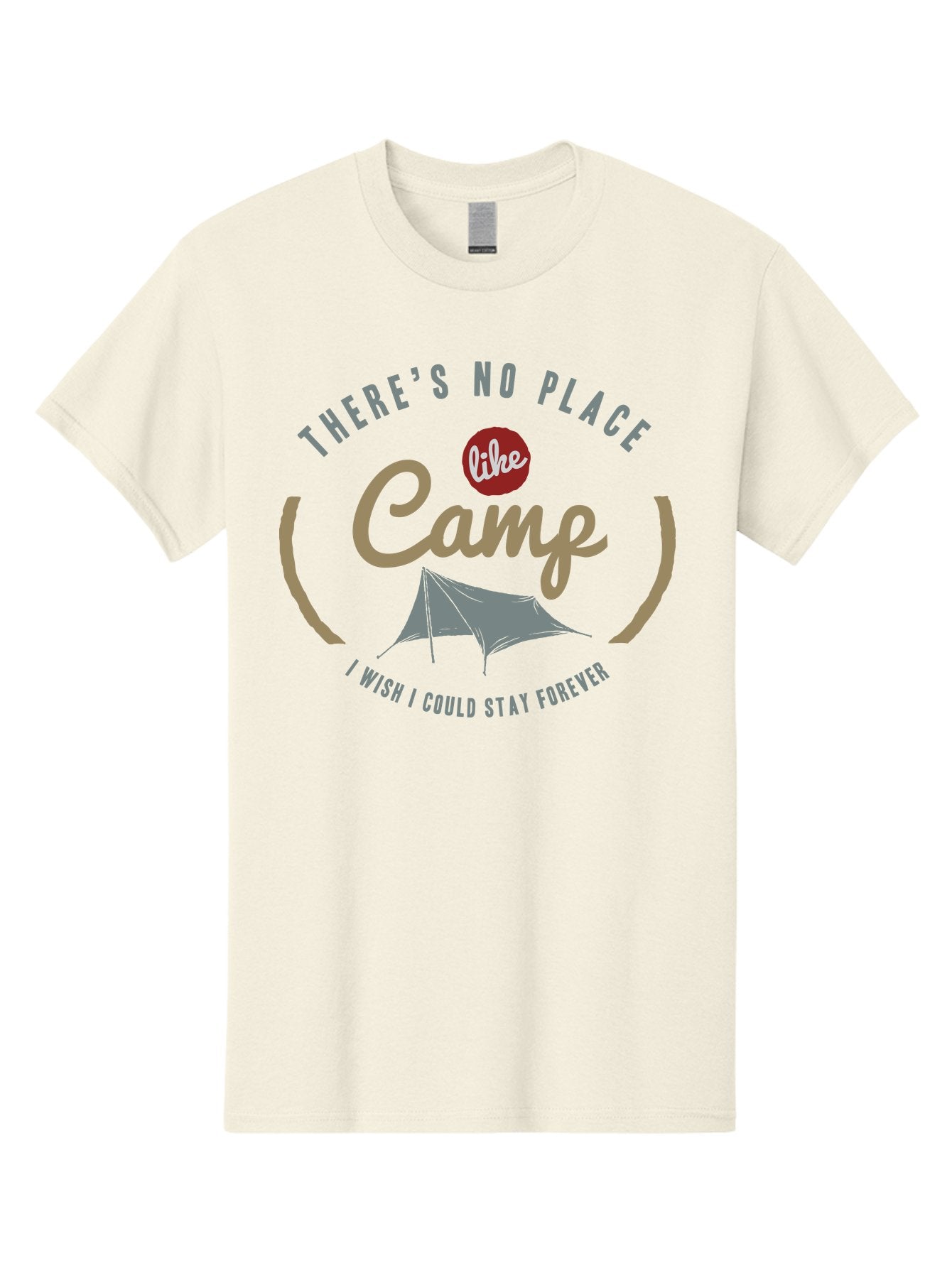 No Place Like Camp Men'S Graphic Tee, 100% Cotton, Comfortable Casual Summer Wear, Machine Washable, Camping Trip, Outdoor Adventure, Summer Camp, Tent Camping, Recreational Activities, Camp Life, Wilderness Experience Aae537 10