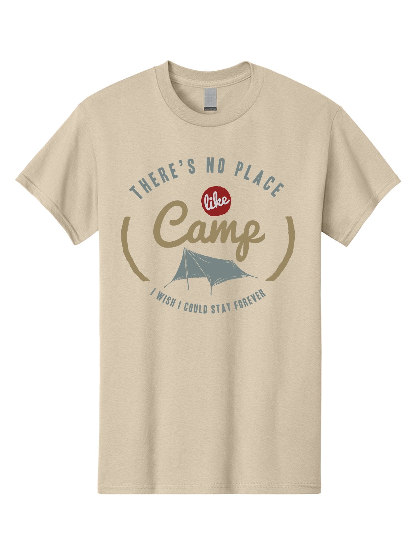 No Place Like Camp Men'S Graphic Tee, 100% Cotton, Comfortable Casual Summer Wear, Machine Washable, Camping Trip, Outdoor Adventure, Summer Camp, Tent Camping, Recreational Activities, Camp Life, Wilderness Experience Aae537 14