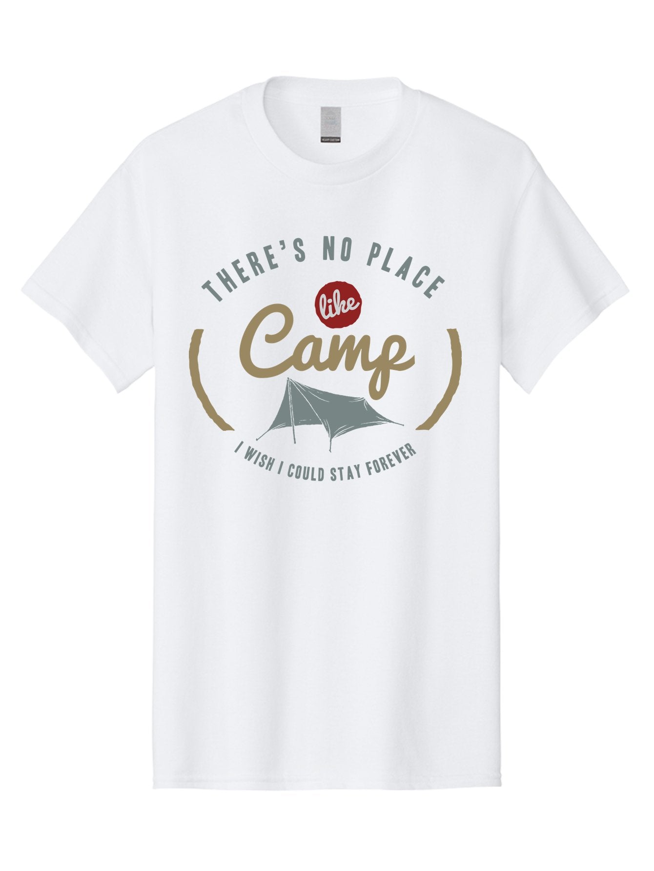 No Place Like Camp Men'S Graphic Tee, 100% Cotton, Comfortable Casual Summer Wear, Machine Washable, Camping Trip, Outdoor Adventure, Summer Camp, Tent Camping, Recreational Activities, Camp Life, Wilderness Experience Aae537 7