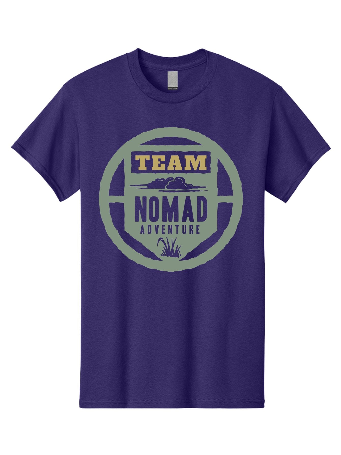 Nomad Men'S Graphic Tee, 100% Cotton, Comfortable Casual Summer Wear, Machine Washable, Adventure Team Logo, Nomadic Lifestyle, Travel Emblem, Exploration Symbol, Outdoor Adventure, Wanderlust Spirit, Adventure Seekers Aae538