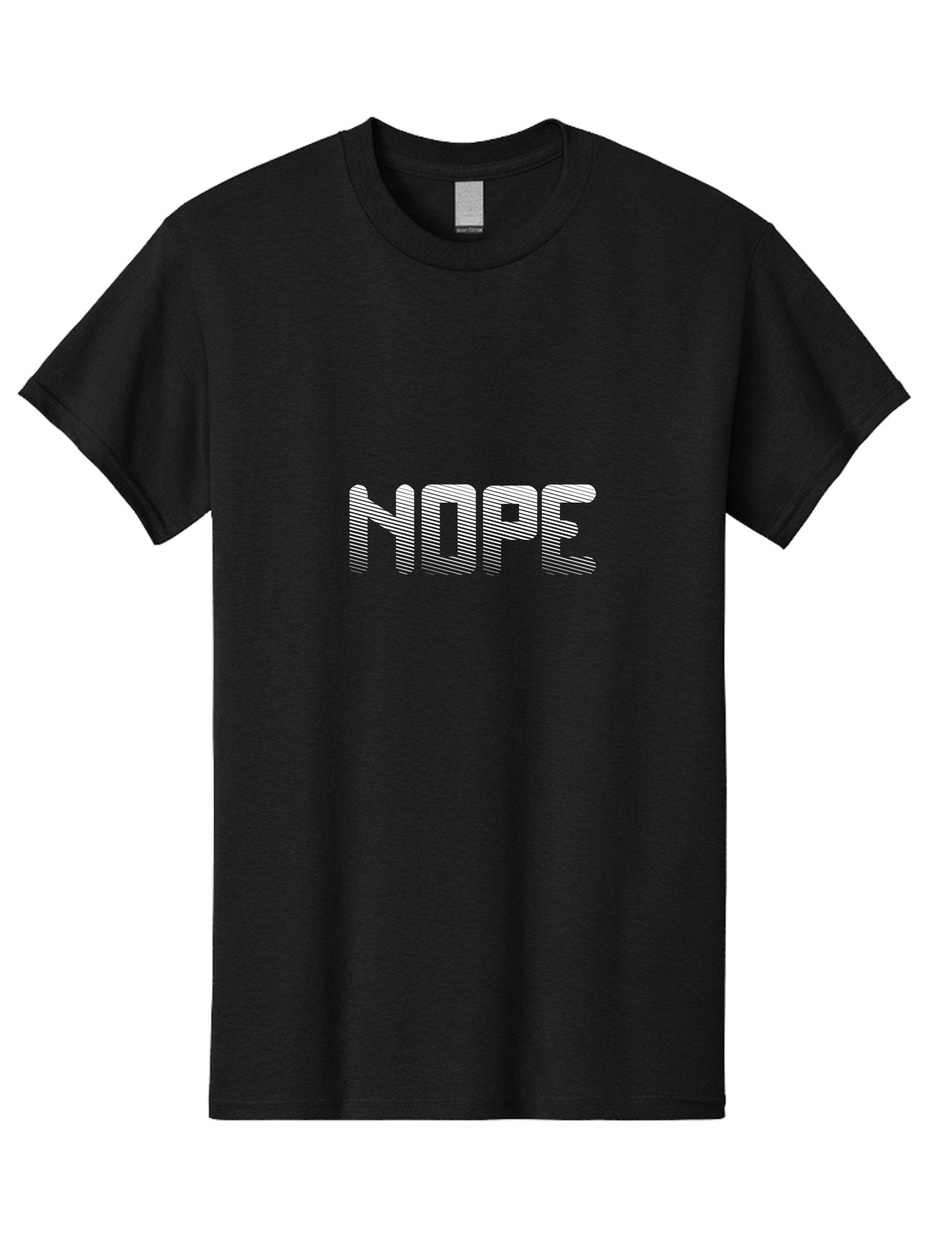 Nope Men'S Graphic Tee, 100% Cotton, Comfortable Casual Summer Wear, Machine Washable, Nope Text, Glitchy Text Effect, Glitch Art, Distorted Font, Futuristic, Digital Error, Distorted Letters, Abstract, Error Message, Retro Aae539 3