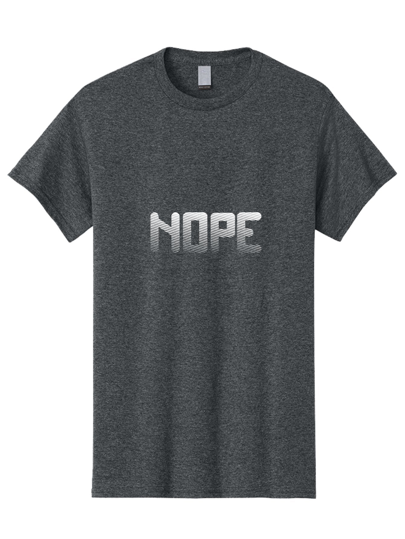 Nope Men'S Graphic Tee, 100% Cotton, Comfortable Casual Summer Wear, Machine Washable, Nope Text, Glitchy Text Effect, Glitch Art, Distorted Font, Futuristic, Digital Error, Distorted Letters, Abstract, Error Message, Retro Aae539 8