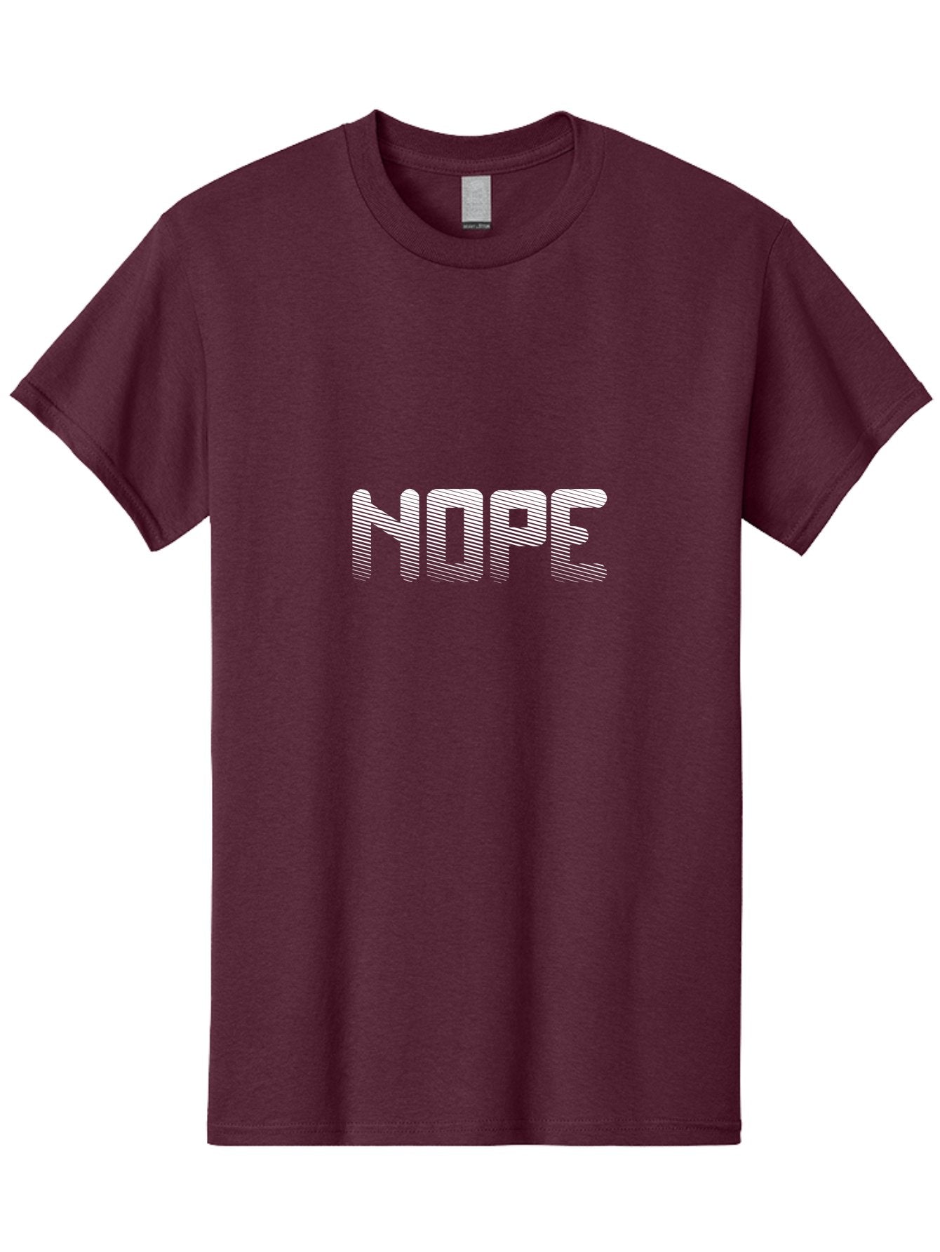Nope Men'S Graphic Tee, 100% Cotton, Comfortable Casual Summer Wear, Machine Washable, Nope Text, Glitchy Text Effect, Glitch Art, Distorted Font, Futuristic, Digital Error, Distorted Letters, Abstract, Error Message, Retro Aae539 4