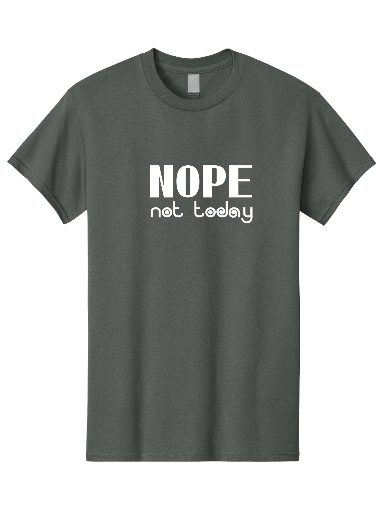 Nope Not Today Men'S Graphic Tee, 100% Cotton, Comfortable Casual Summer Wear, Machine Washable, Nope Not Today, Funny Quote, Humorous Saying, Refusal Phrase, Sassy Expression, Bold Text, Playful Font, Witty Remark, Modern Design Aae540 7
