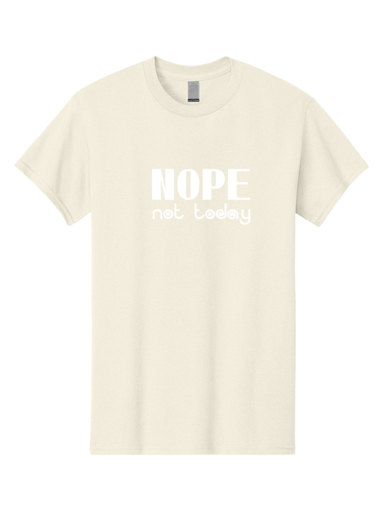 Nope Not Today Men'S Graphic Tee, 100% Cotton, Comfortable Casual Summer Wear, Machine Washable, Nope Not Today, Funny Quote, Humorous Saying, Refusal Phrase, Sassy Expression, Bold Text, Playful Font, Witty Remark, Modern Design Aae540 4