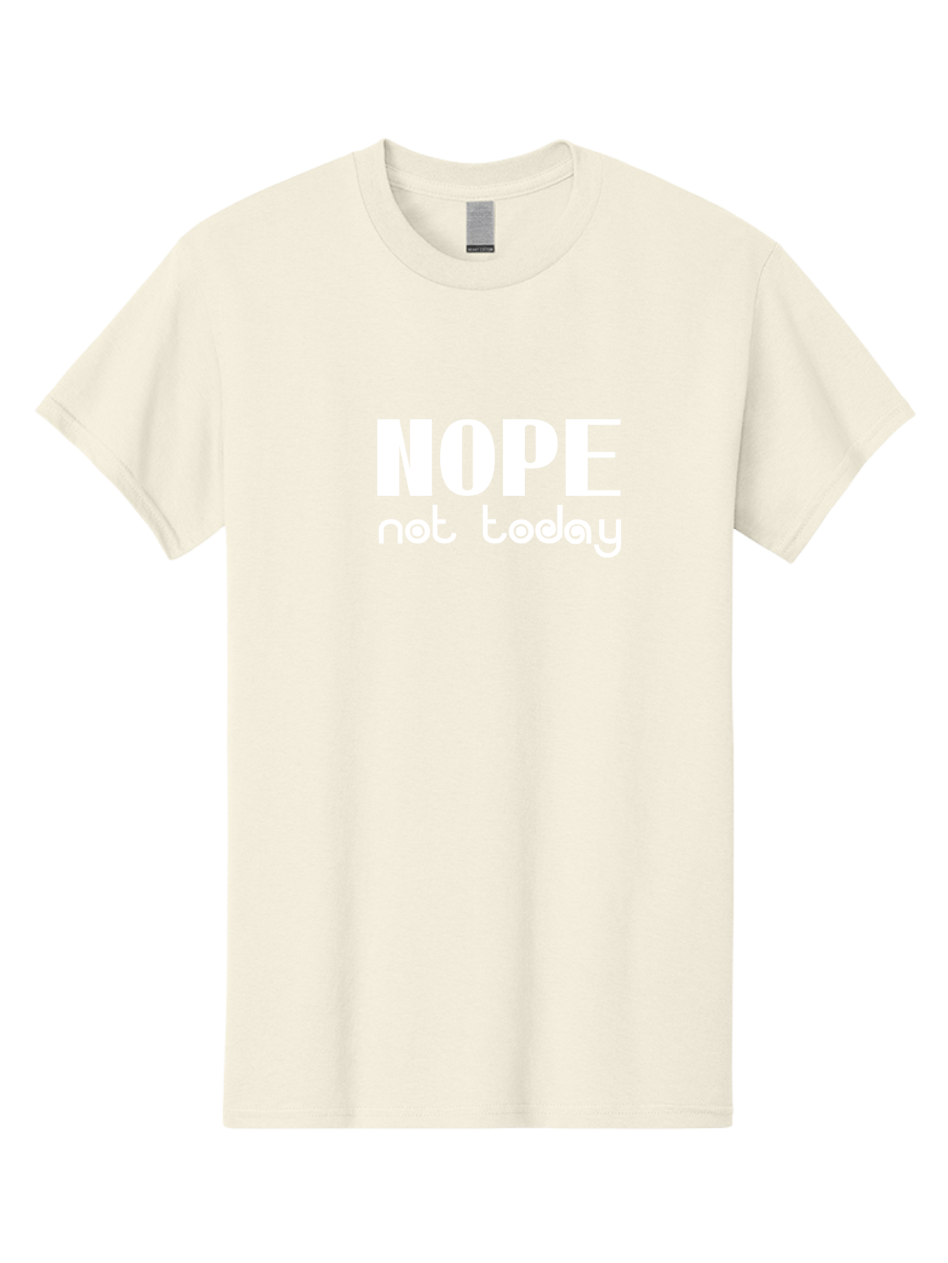 Nope Not Today Men'S Graphic Tee, 100% Cotton, Comfortable Casual Summer Wear, Machine Washable, Nope Not Today, Funny Quote, Humorous Saying, Refusal Phrase, Sassy Expression, Bold Text, Playful Font, Witty Remark, Modern Design Aae540 21