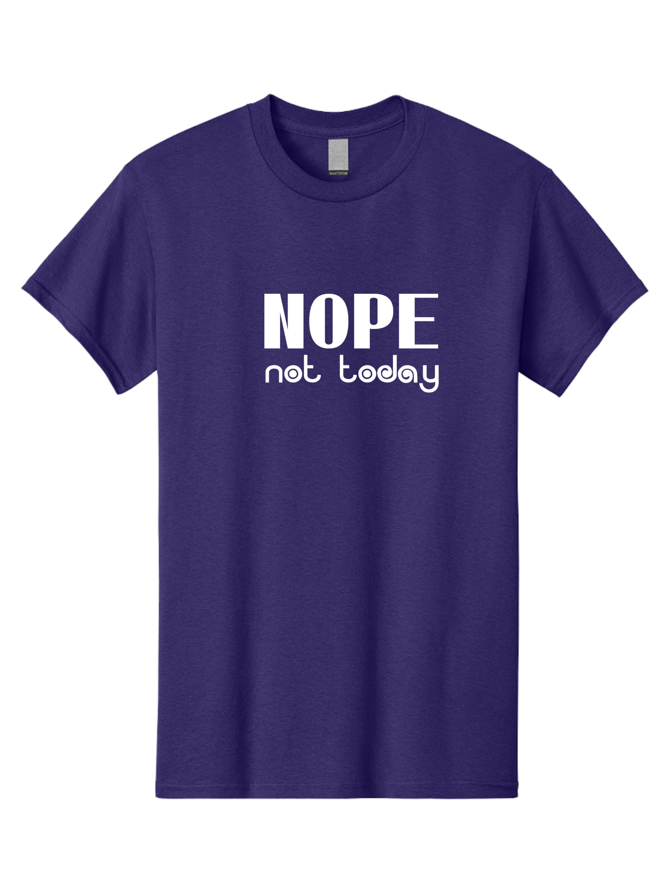 Nope Not Today Men'S Graphic Tee, 100% Cotton, Comfortable Casual Summer Wear, Machine Washable, Nope Not Today, Funny Quote, Humorous Saying, Refusal Phrase, Sassy Expression, Bold Text, Playful Font, Witty Remark, Modern Design Aae540 15