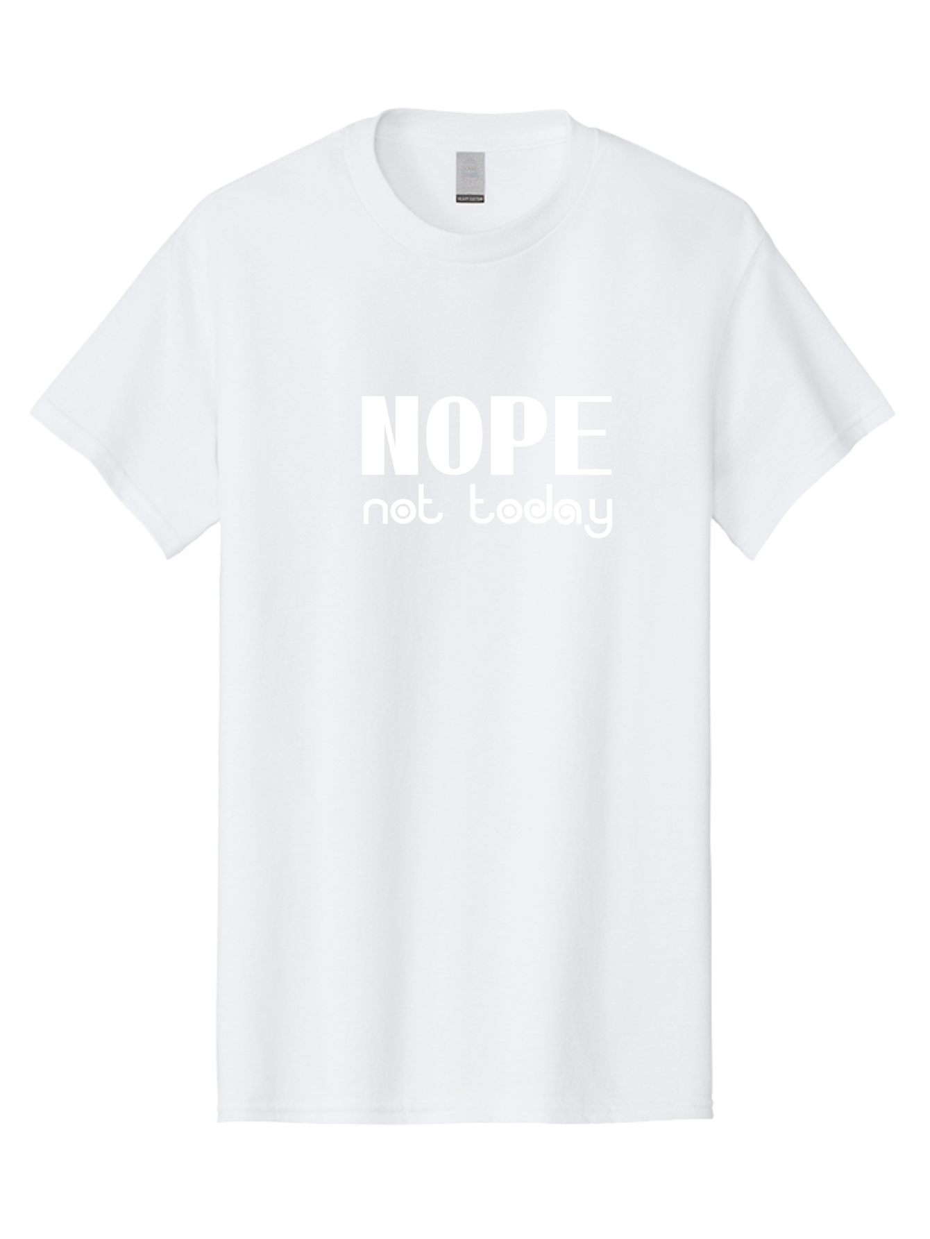 Nope Not Today Men'S Graphic Tee, 100% Cotton, Comfortable Casual Summer Wear, Machine Washable, Nope Not Today, Funny Quote, Humorous Saying, Refusal Phrase, Sassy Expression, Bold Text, Playful Font, Witty Remark, Modern Design Aae540 23