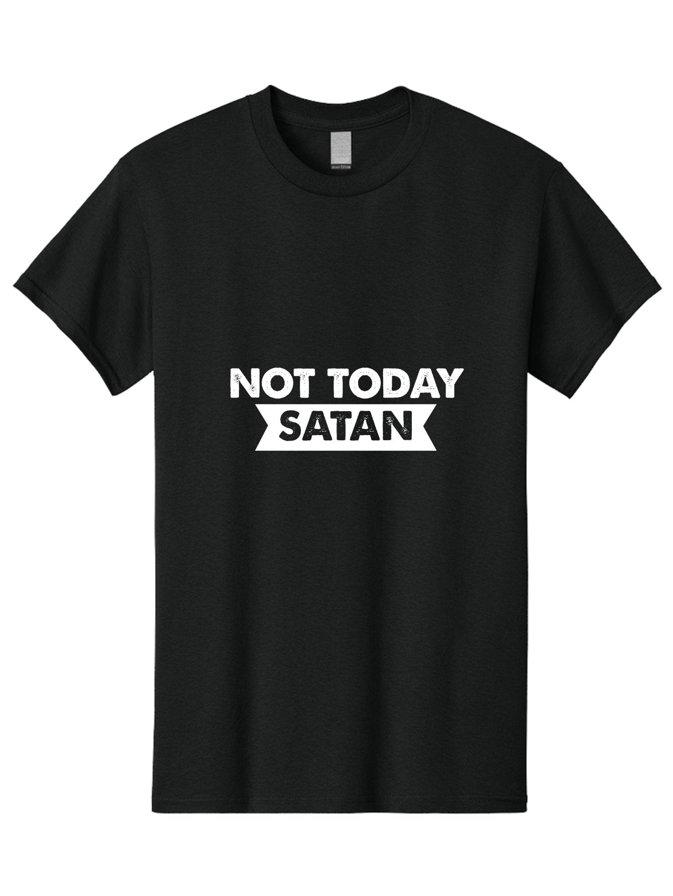 Not Today Satan Men'S Graphic Tee, 100% Cotton, Comfortable Casual Summer Wear, Machine Washable, Motivational Quote, Inspirational Saying, Satan Phrase, Not Today Satan, Empowerment Message, Funny Saying, Spiritual Quote, Humor, Witty Phrase Aae541 13