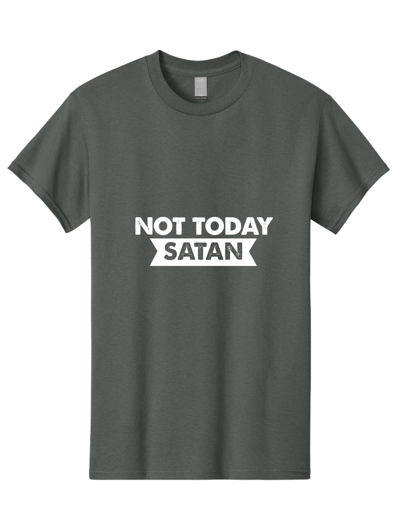 Not Today Satan Men'S Graphic Tee, 100% Cotton, Comfortable Casual Summer Wear, Machine Washable, Motivational Quote, Inspirational Saying, Satan Phrase, Not Today Satan, Empowerment Message, Funny Saying, Spiritual Quote, Humor, Witty Phrase Aae541 27