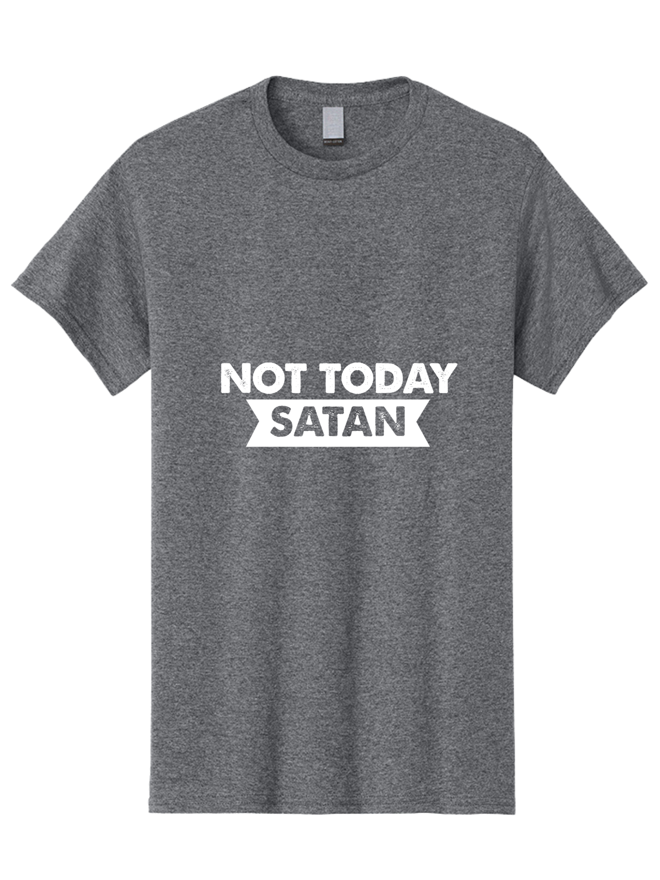 Not Today Satan Men'S Graphic Tee, 100% Cotton, Comfortable Casual Summer Wear, Machine Washable, Motivational Quote, Inspirational Saying, Satan Phrase, Not Today Satan, Empowerment Message, Funny Saying, Spiritual Quote, Humor, Witty Phrase Aae541 21