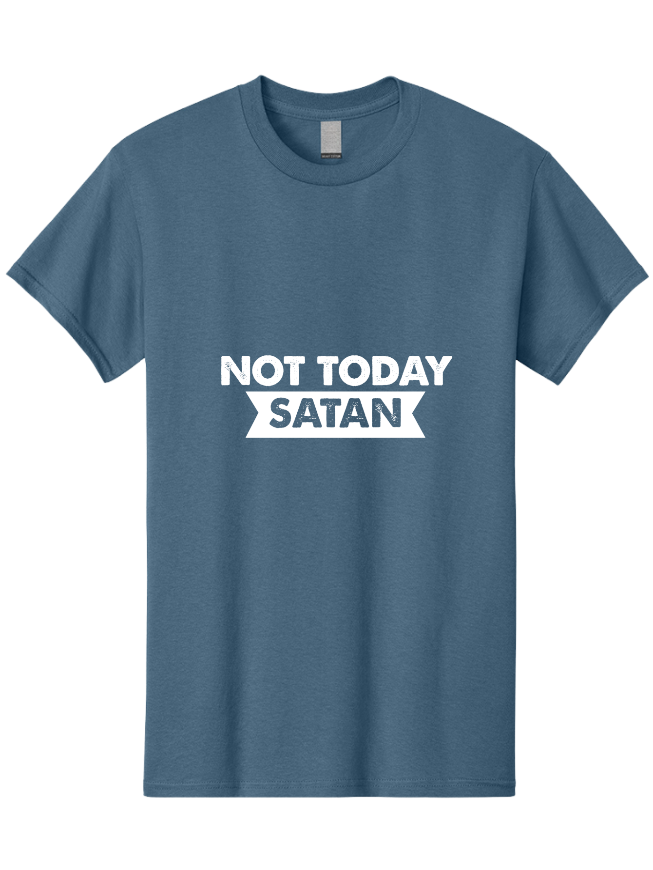 Not Today Satan Men'S Graphic Tee, 100% Cotton, Comfortable Casual Summer Wear, Machine Washable, Motivational Quote, Inspirational Saying, Satan Phrase, Not Today Satan, Empowerment Message, Funny Saying, Spiritual Quote, Humor, Witty Phrase Aae541 7