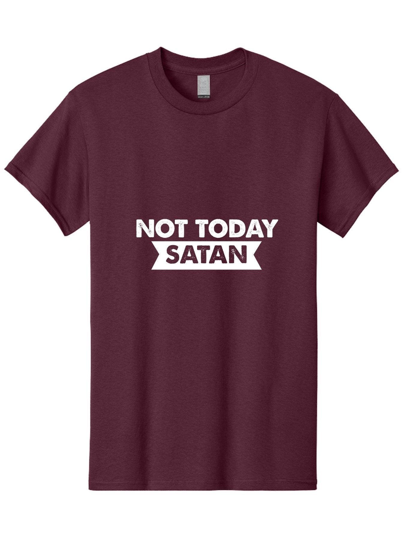 Not Today Satan Men'S Graphic Tee, 100% Cotton, Comfortable Casual Summer Wear, Machine Washable, Motivational Quote, Inspirational Saying, Satan Phrase, Not Today Satan, Empowerment Message, Funny Saying, Spiritual Quote, Humor, Witty Phrase Aae541 9