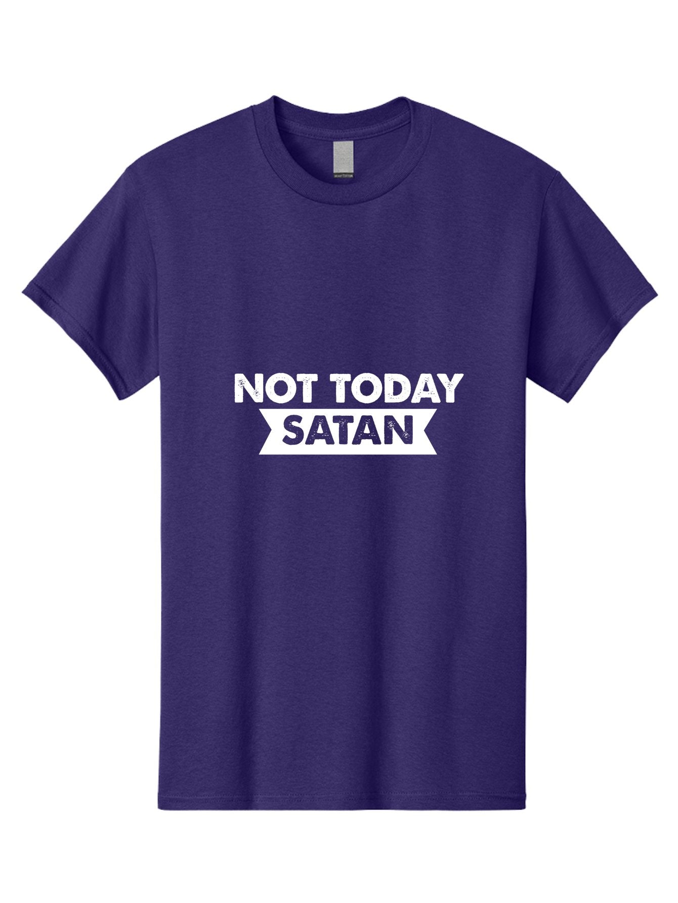 Not Today Satan Men'S Graphic Tee, 100% Cotton, Comfortable Casual Summer Wear, Machine Washable, Motivational Quote, Inspirational Saying, Satan Phrase, Not Today Satan, Empowerment Message, Funny Saying, Spiritual Quote, Humor, Witty Phrase Aae541 14