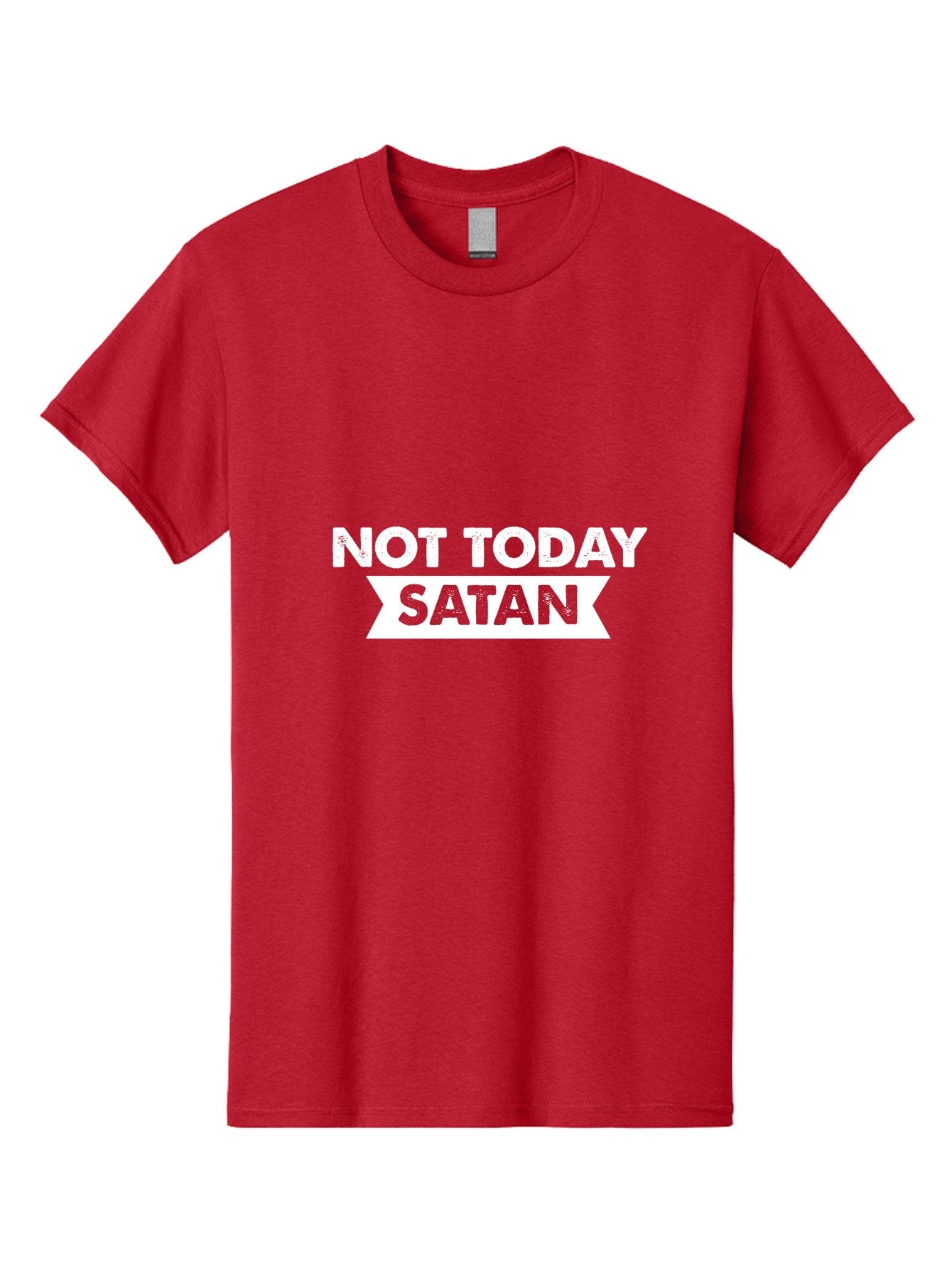 Not Today Satan Men'S Graphic Tee, 100% Cotton, Comfortable Casual Summer Wear, Machine Washable, Motivational Quote, Inspirational Saying, Satan Phrase, Not Today Satan, Empowerment Message, Funny Saying, Spiritual Quote, Humor, Witty Phrase Aae541 7