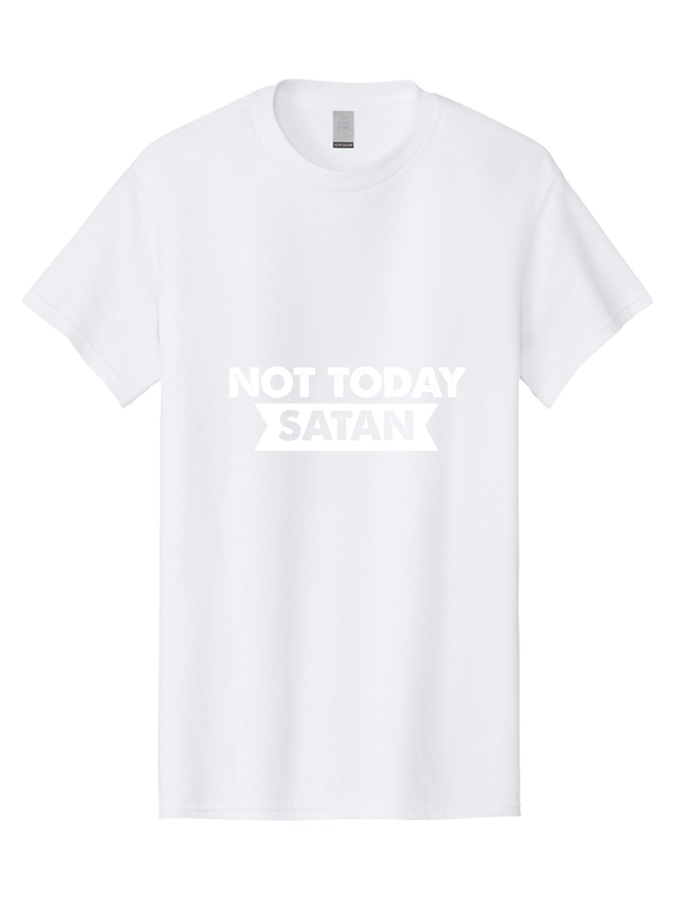 Not Today Satan Men'S Graphic Tee, 100% Cotton, Comfortable Casual Summer Wear, Machine Washable, Motivational Quote, Inspirational Saying, Satan Phrase, Not Today Satan, Empowerment Message, Funny Saying, Spiritual Quote, Humor, Witty Phrase Aae541 15
