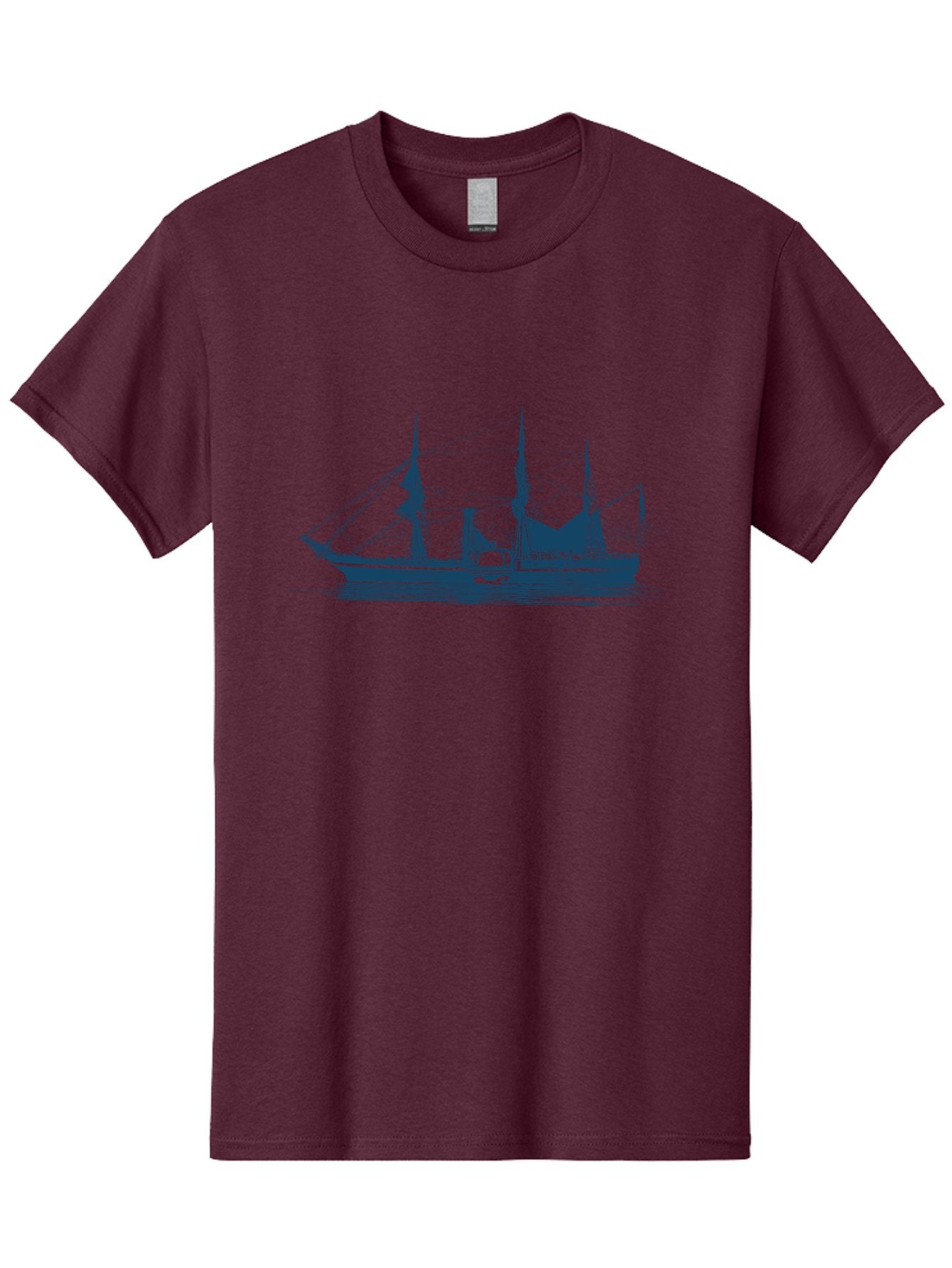 Ocean Ghost Ship Men'S Graphic Tee, 100% Cotton, Comfortable Casual Summer Wear, Machine Washable, Tall Ship Sailing, Historical Sailing Vessel, Nautical Scene, Classic Boat, Maritime Heritage, Vintage Sailing Ship, Ocean Liner, Tall Masts Aae546 11