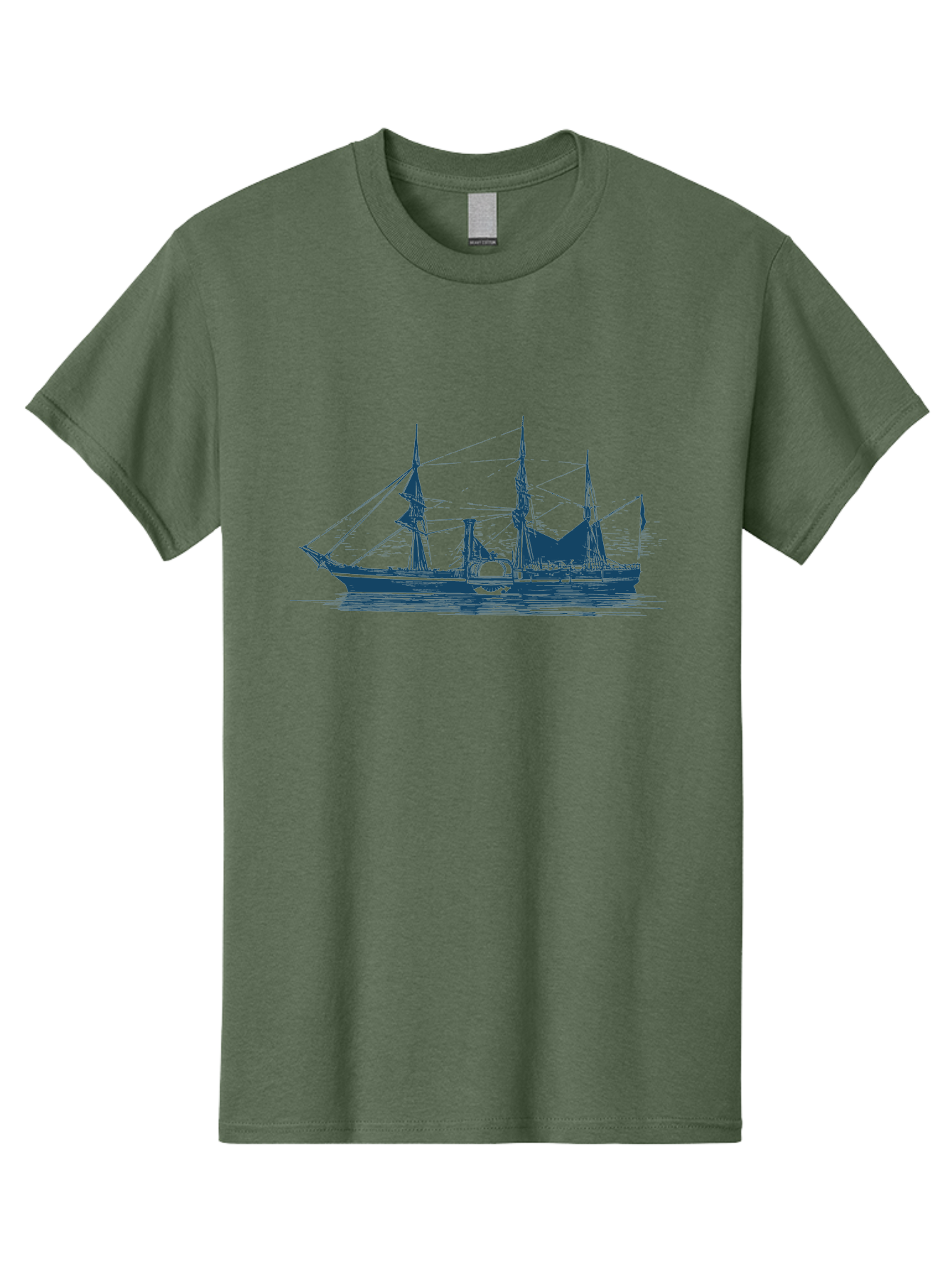Ocean Ghost Ship Men'S Graphic Tee, 100% Cotton, Comfortable Casual Summer Wear, Machine Washable, Tall Ship Sailing, Historical Sailing Vessel, Nautical Scene, Classic Boat, Maritime Heritage, Vintage Sailing Ship, Ocean Liner, Tall Masts Aae546 15