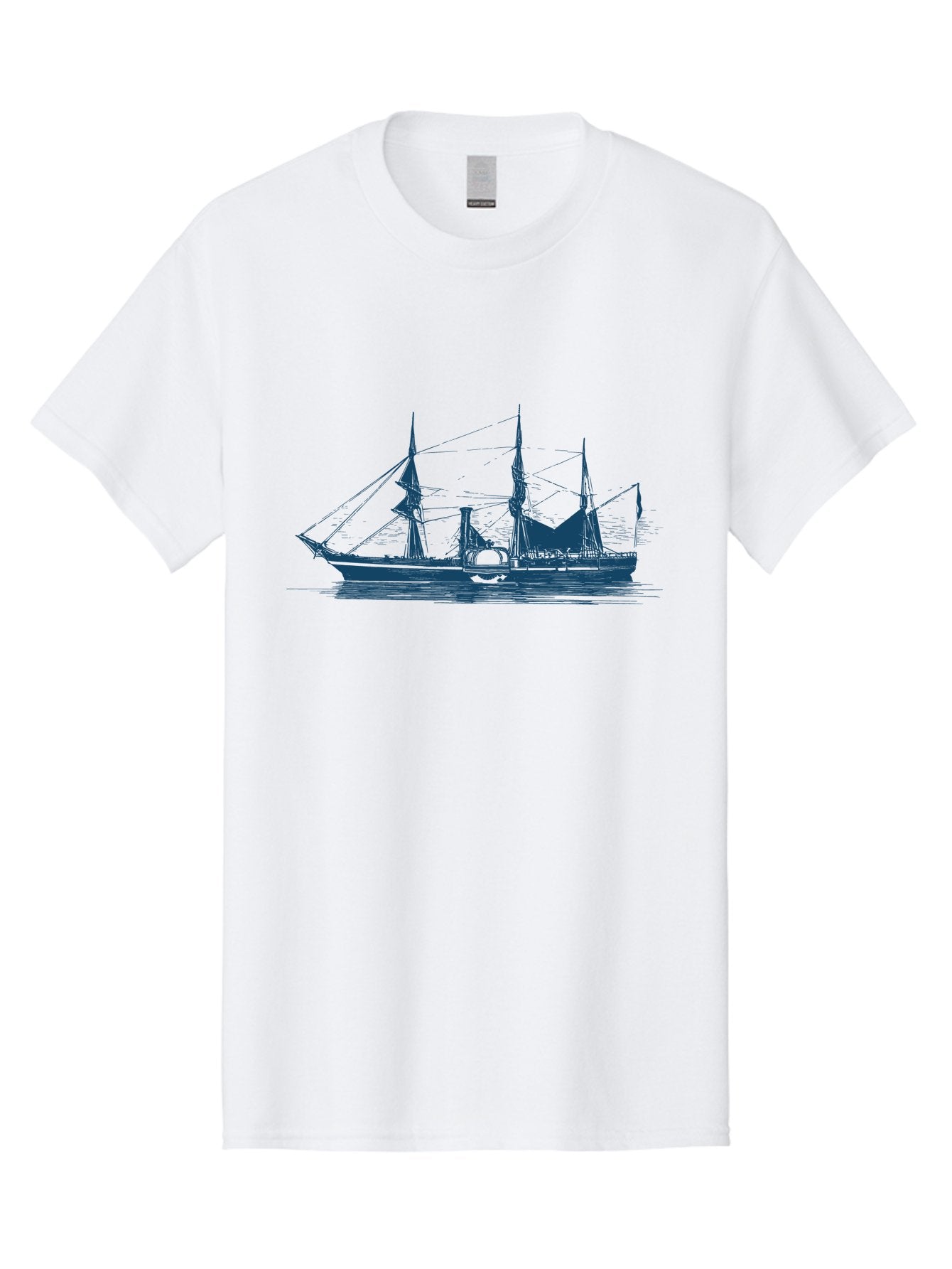 Ocean Ghost Ship Men'S Graphic Tee, 100% Cotton, Comfortable Casual Summer Wear, Machine Washable, Tall Ship Sailing, Historical Sailing Vessel, Nautical Scene, Classic Boat, Maritime Heritage, Vintage Sailing Ship, Ocean Liner, Tall Masts Aae546 7