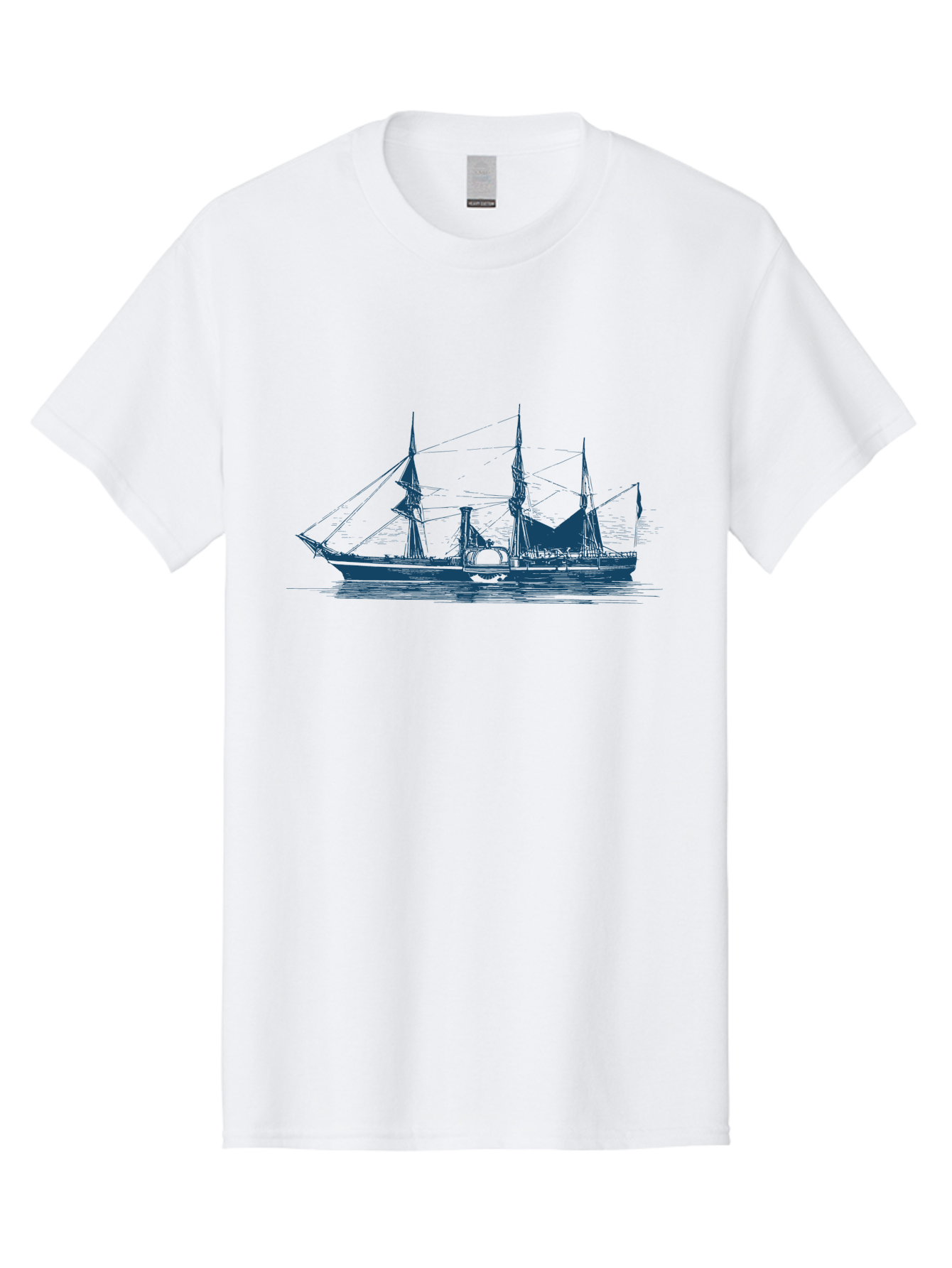 Ocean Ghost Ship Men'S Graphic Tee, 100% Cotton, Comfortable Casual Summer Wear, Machine Washable, Tall Ship Sailing, Historical Sailing Vessel, Nautical Scene, Classic Boat, Maritime Heritage, Vintage Sailing Ship, Ocean Liner, Tall Masts Aae546 21