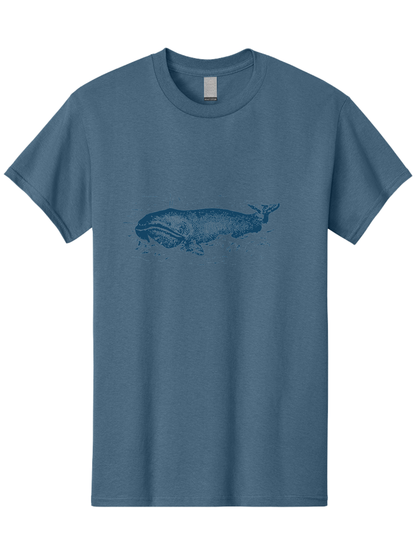 Ocean Soul Men'S Graphic Tee, 100% Cotton, Comfortable Casual Summer Wear, Machine Washable, Whale In Water, Marine Life, Ocean Creature, Aquatic Mammal, Large Sea Animal, Wildlife Illustration, Monochrome Art Aae548 17