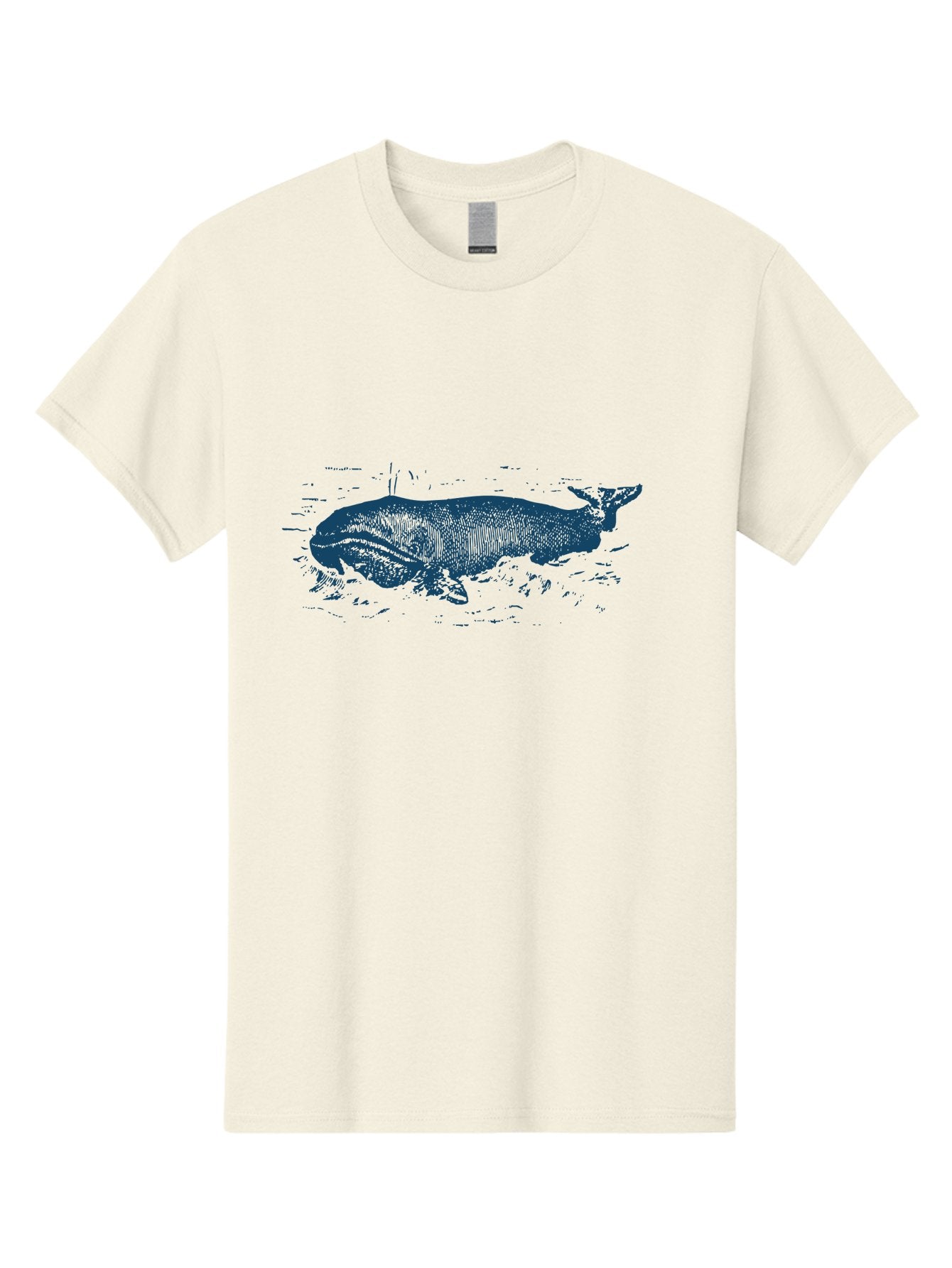 Ocean Soul Men'S Graphic Tee, 100% Cotton, Comfortable Casual Summer Wear, Machine Washable, Whale In Water, Marine Life, Ocean Creature, Aquatic Mammal, Large Sea Animal, Wildlife Illustration, Monochrome Art Aae548 15