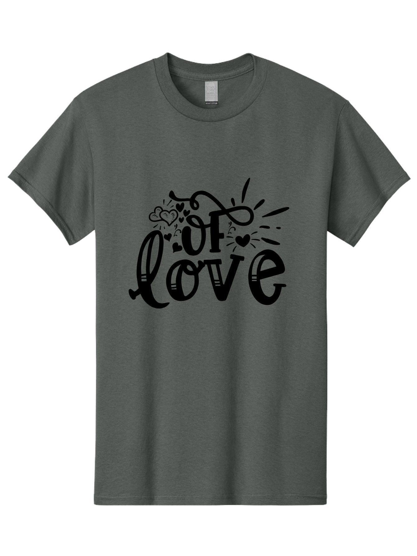 Of Love Men'S Graphic Tee, 100% Cotton, Comfortable Casual Summer Wear, Machine Washable, Heartfelt Illustration, Love Design, Decorative Typography, Whimsical Hearts, Illustration Art, Heart Theme, Love Quote Aae549 11